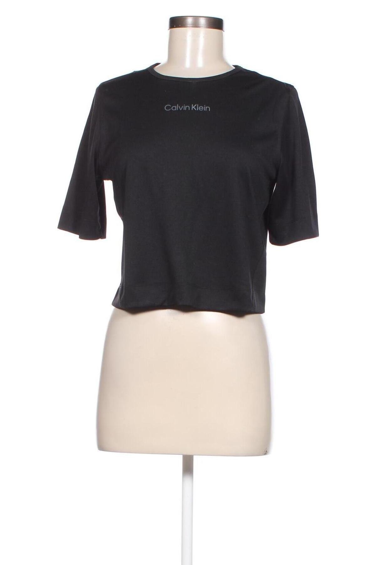 Дамска тениска Calvin Klein, Размер S, Цвят Черен, Цена 77,00 лв.