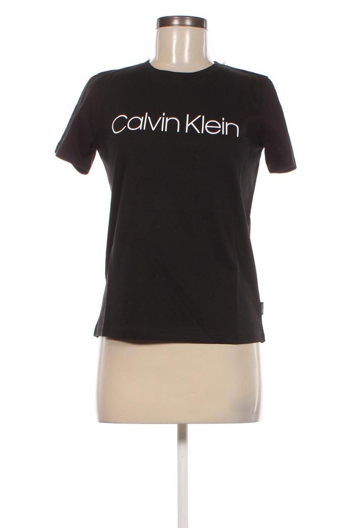 Γυναικείο t-shirt Calvin Klein, Μέγεθος XS, Χρώμα Μαύρο, Τιμή 29,77 €