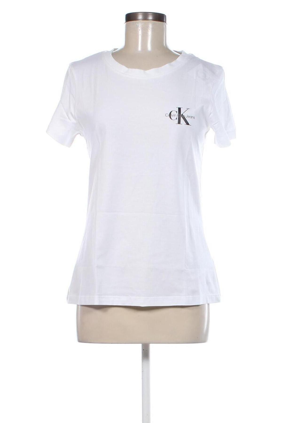 Γυναικείο t-shirt Calvin Klein Jeans, Μέγεθος M, Χρώμα Λευκό, Τιμή 39,69 €