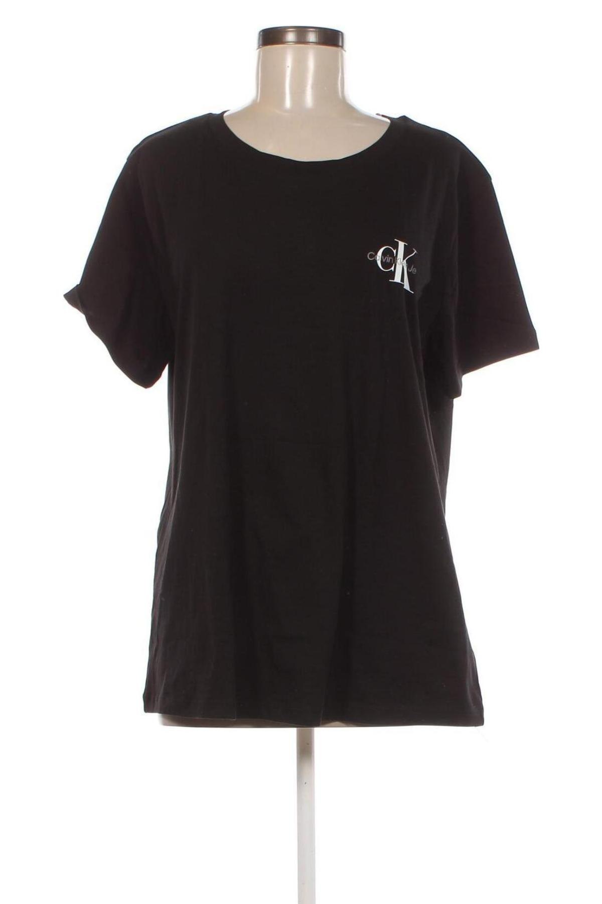 Дамска тениска Calvin Klein Jeans, Размер 4XL, Цвят Черен, Цена 77,00 лв.