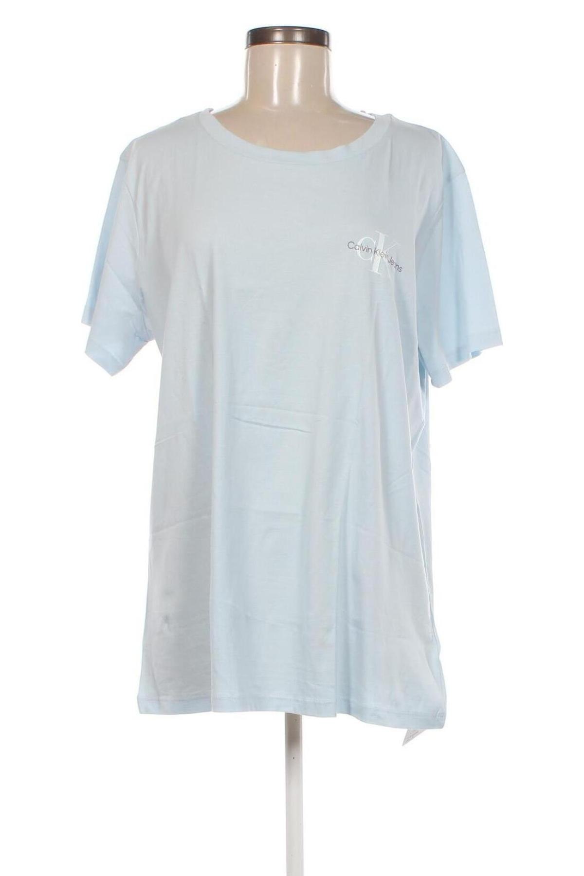 Γυναικείο t-shirt Calvin Klein Jeans, Μέγεθος 4XL, Χρώμα Μπλέ, Τιμή 39,69 €