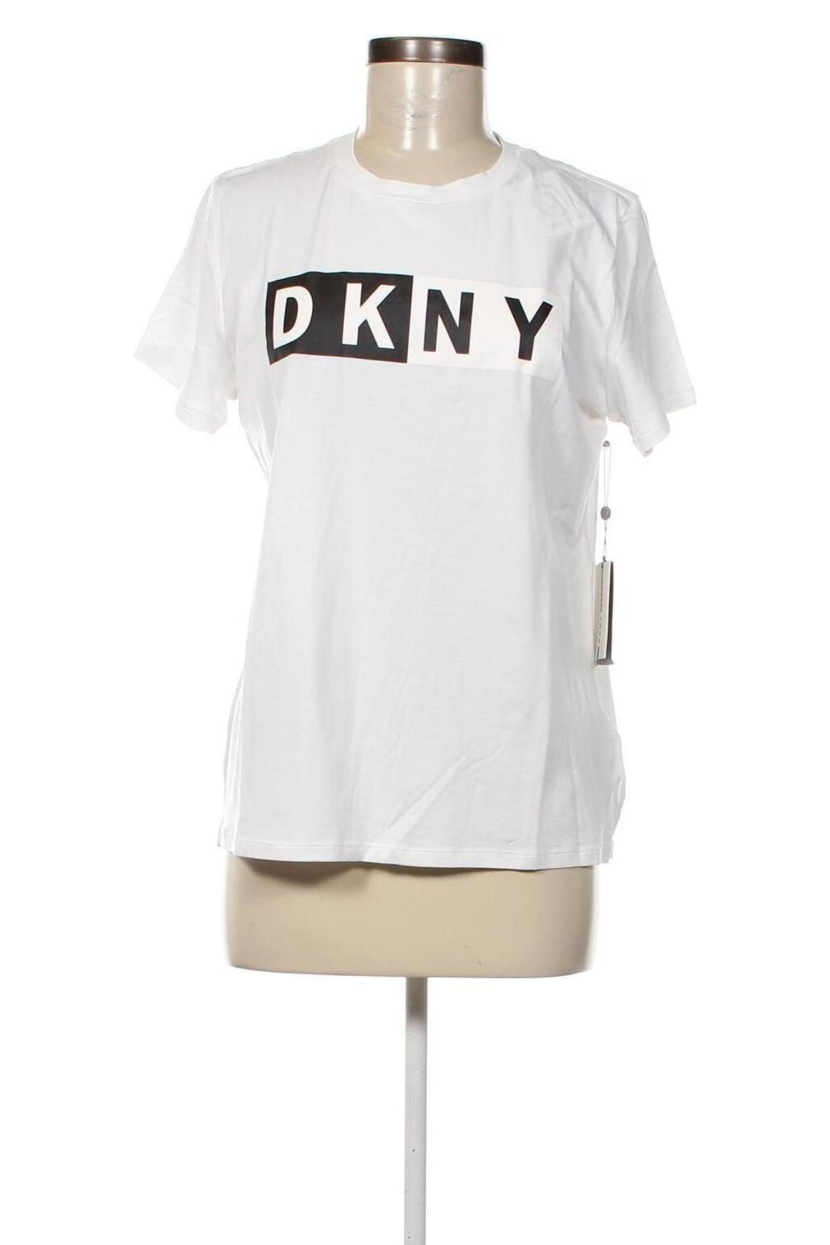 Damski T-shirt DKNY, Rozmiar M, Kolor ecru, Cena 182,31 zł