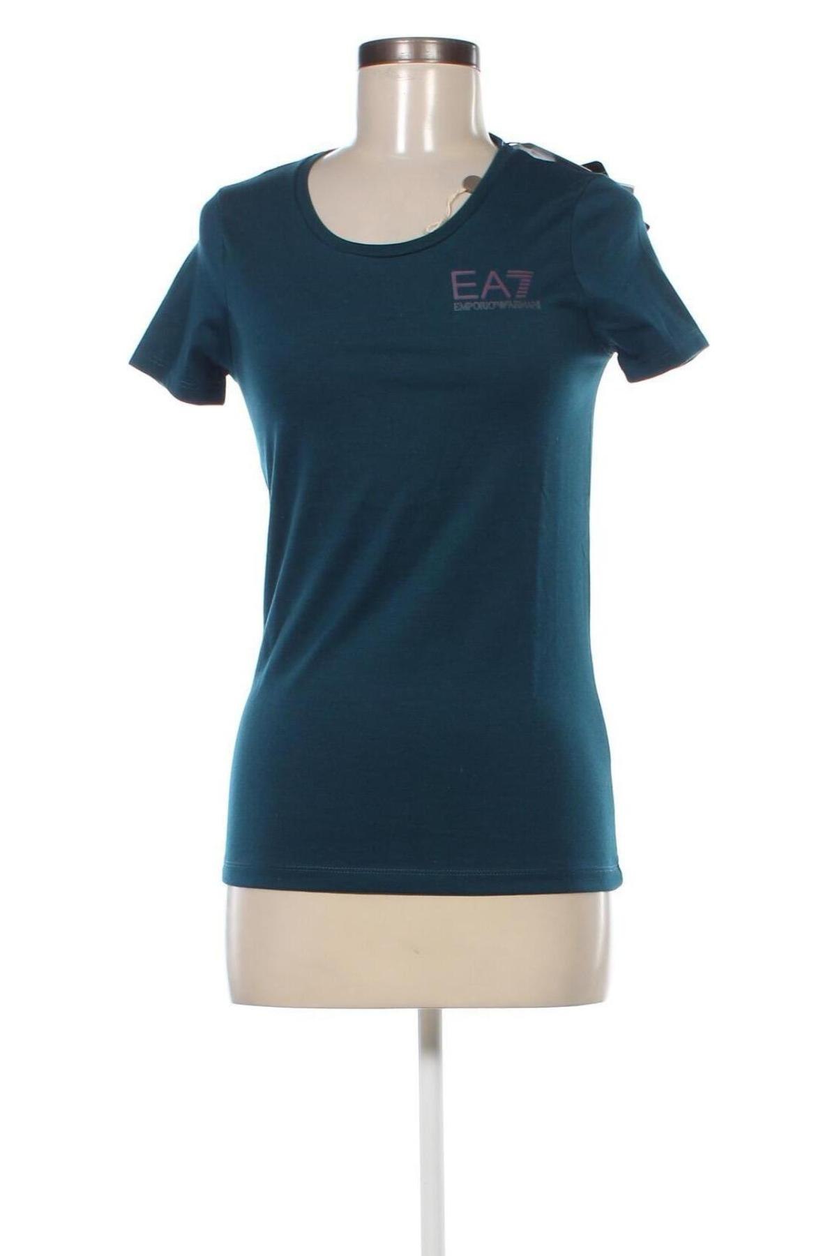 Γυναικείο t-shirt Emporio Armani, Μέγεθος S, Χρώμα Μπλέ, Τιμή 36,08 €