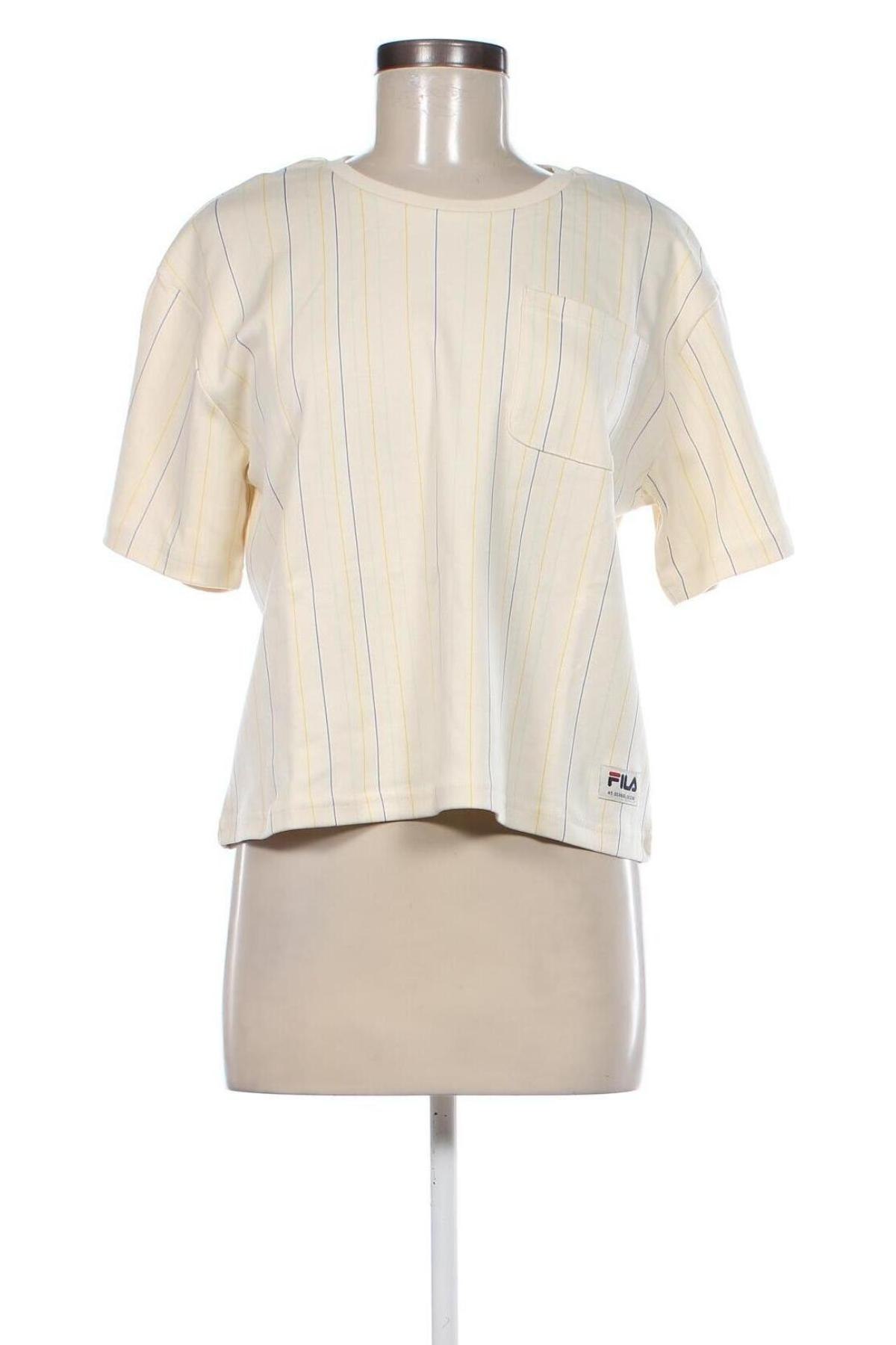Γυναικείο t-shirt FILA, Μέγεθος S, Χρώμα Εκρού, Τιμή 17,58 €