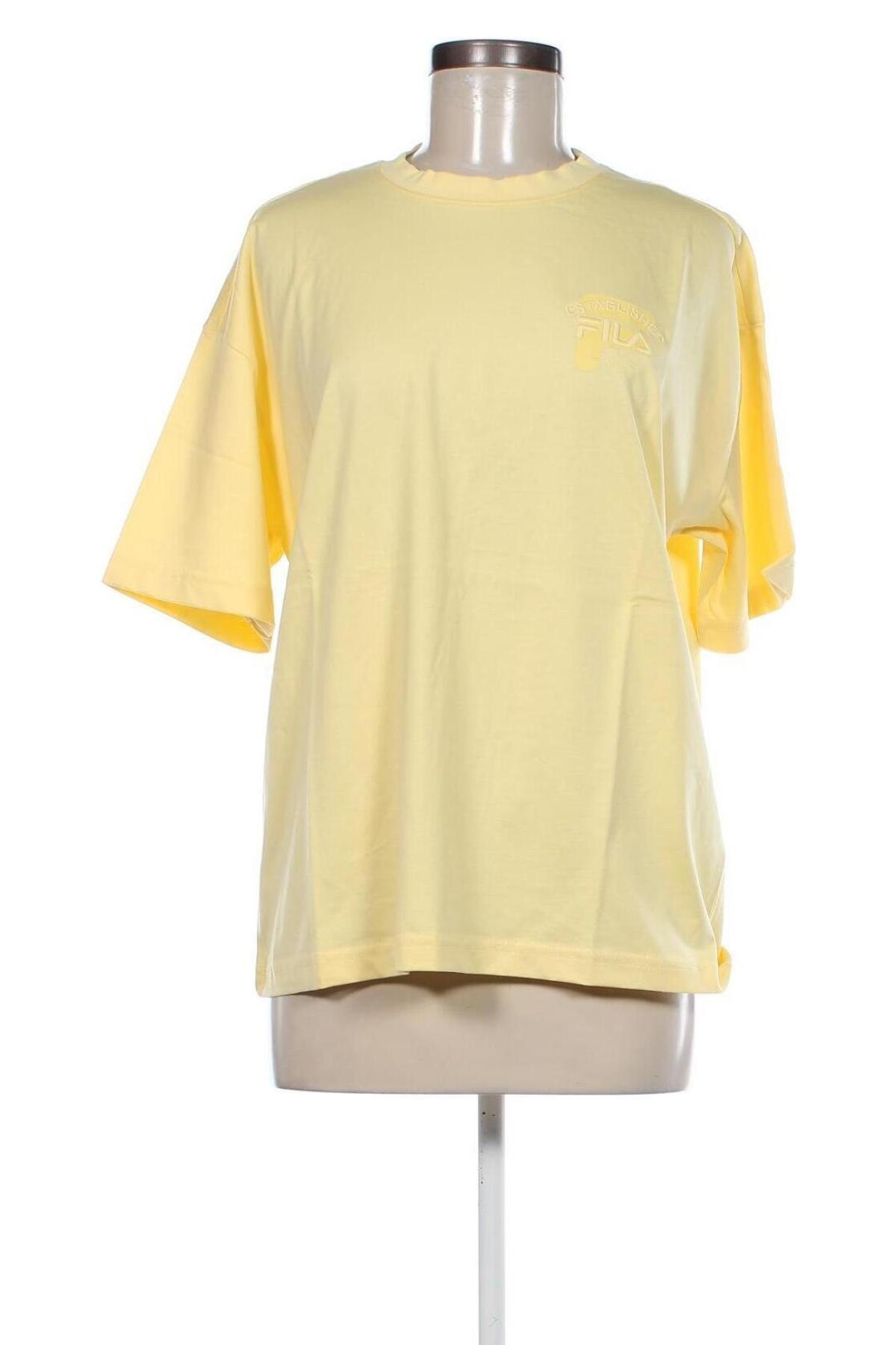 Γυναικείο t-shirt FILA, Μέγεθος XS, Χρώμα Κίτρινο, Τιμή 17,58 €