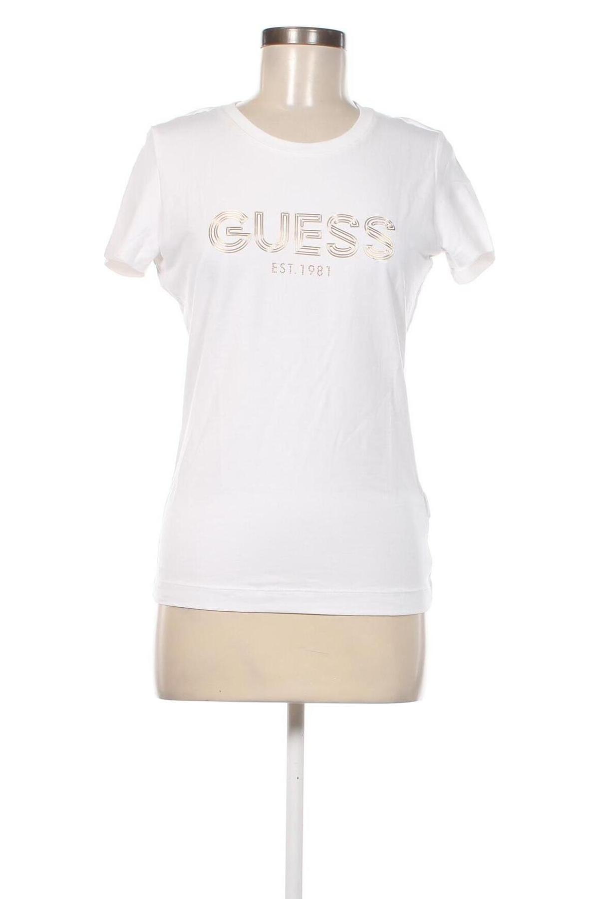 Γυναικείο t-shirt Guess, Μέγεθος M, Χρώμα Λευκό, Τιμή 35,25 €