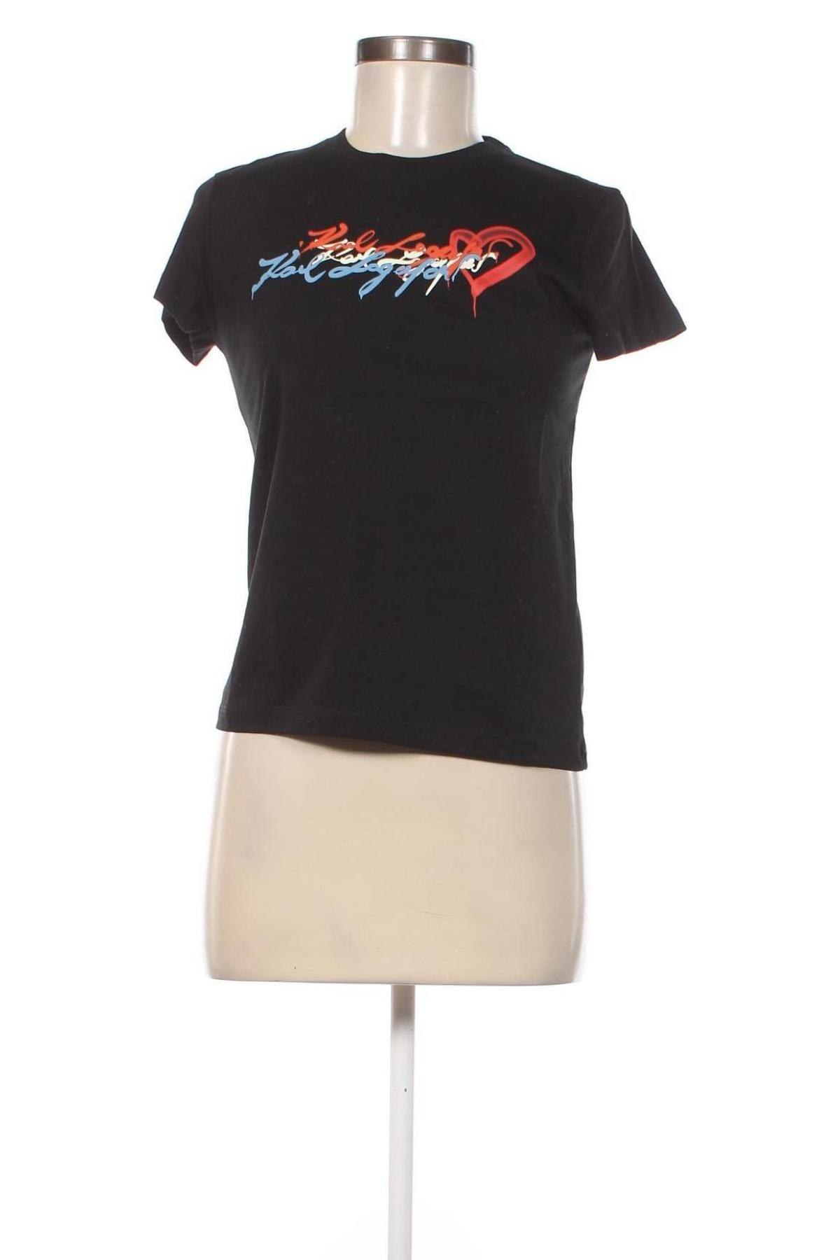 Damen T-Shirt Karl Lagerfeld, Größe XS, Farbe Schwarz, Preis 62,19 €