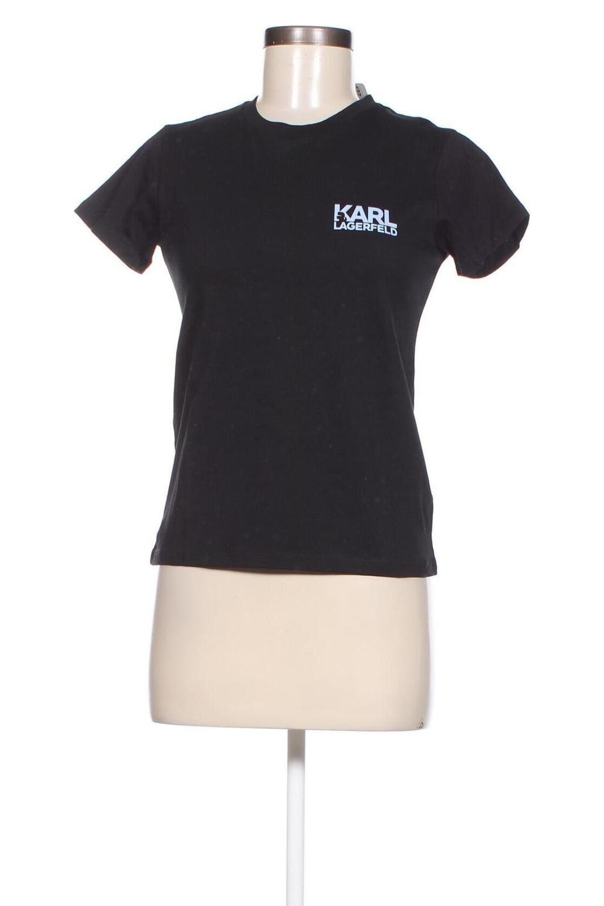 Γυναικείο t-shirt Karl Lagerfeld, Μέγεθος XS, Χρώμα Μαύρο, Τιμή 62,19 €
