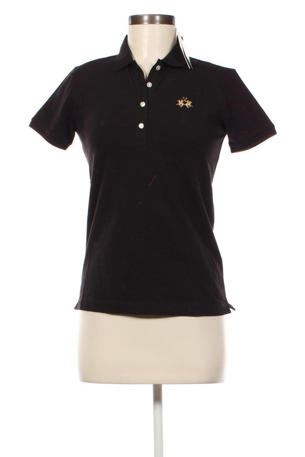 Γυναικείο t-shirt La Martina, Μέγεθος M, Χρώμα Μαύρο, Τιμή 37,11 €