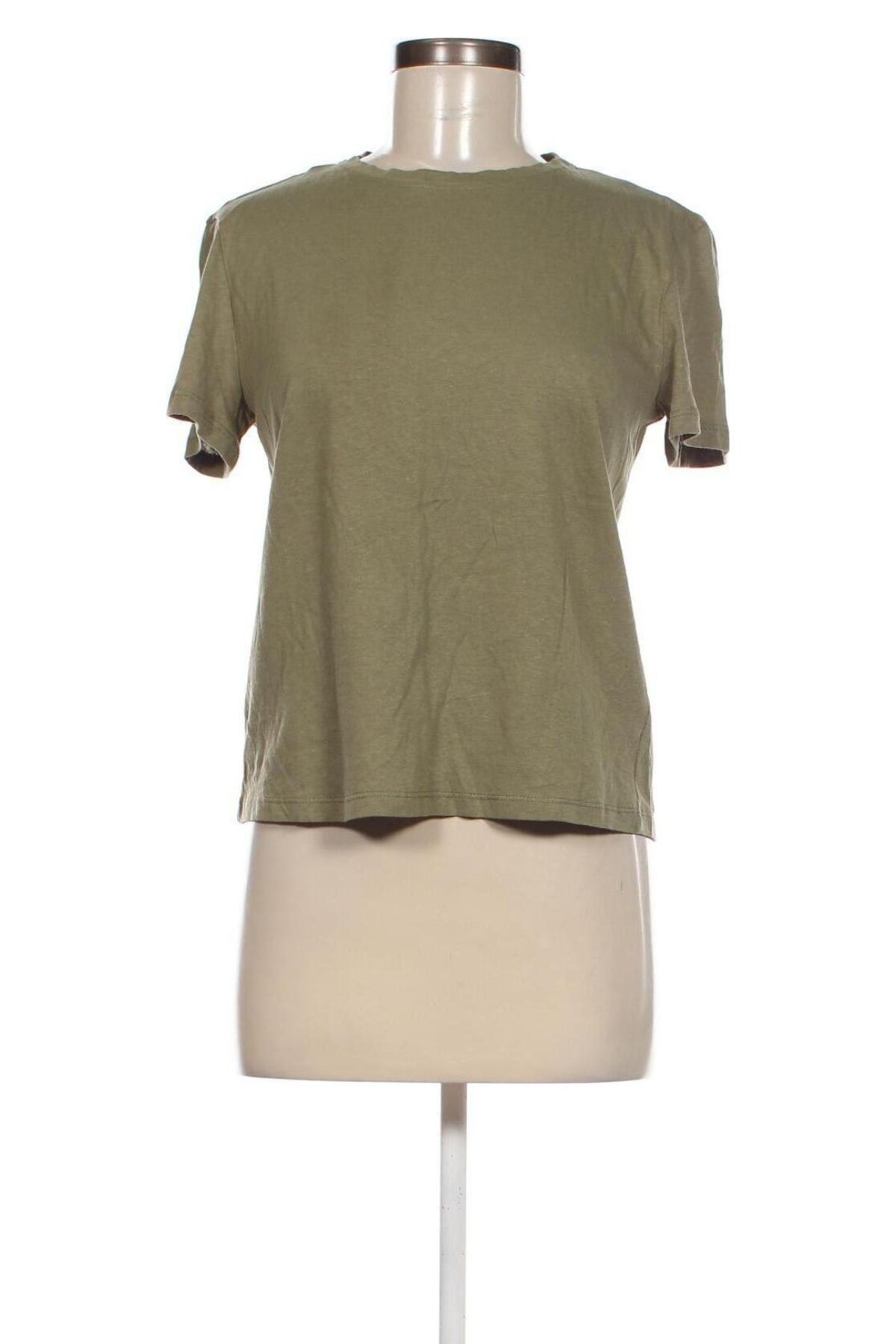 Γυναικείο t-shirt Mango, Μέγεθος S, Χρώμα Πράσινο, Τιμή 10,21 €