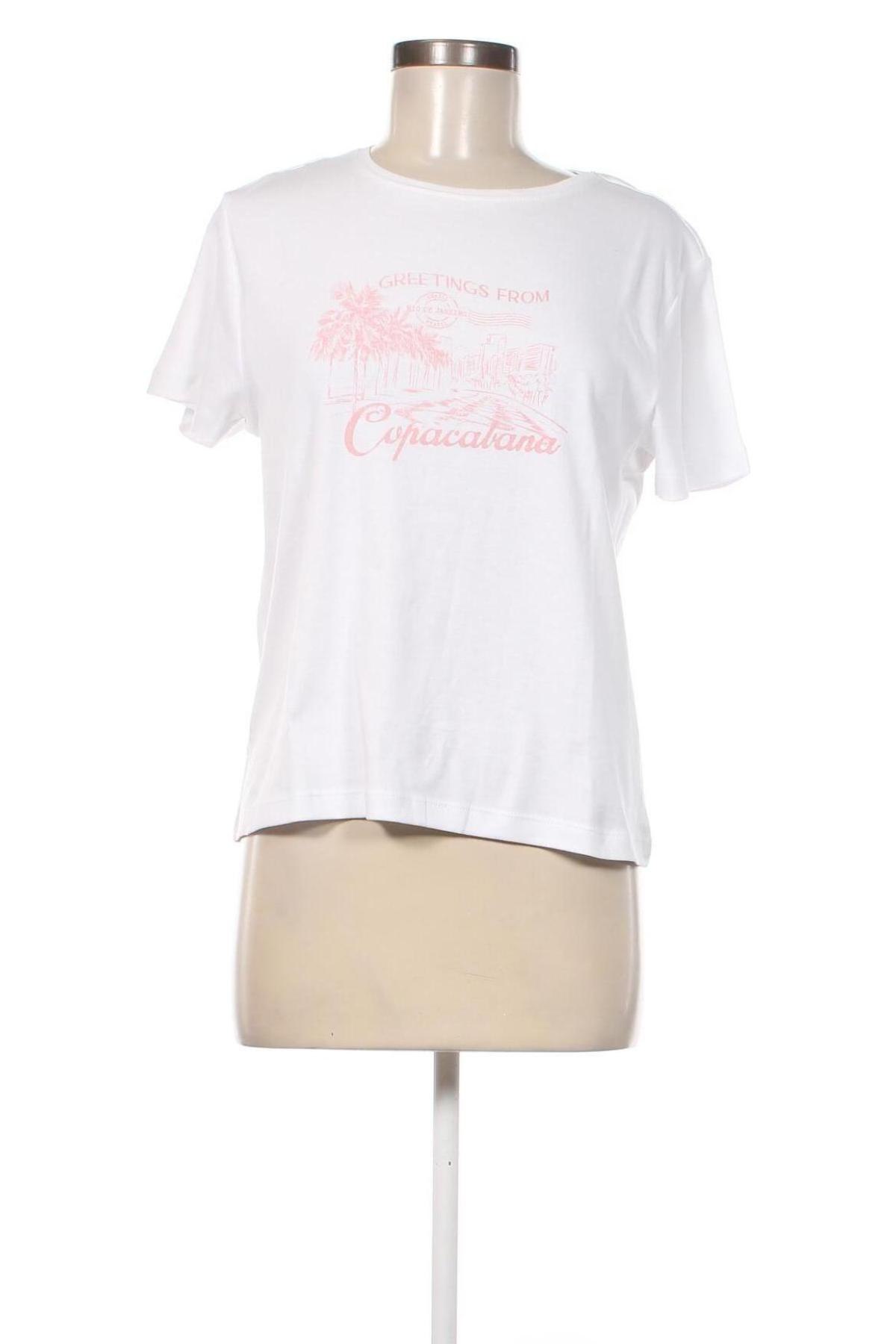 Γυναικείο t-shirt Mango, Μέγεθος XL, Χρώμα Λευκό, Τιμή 11,14 €
