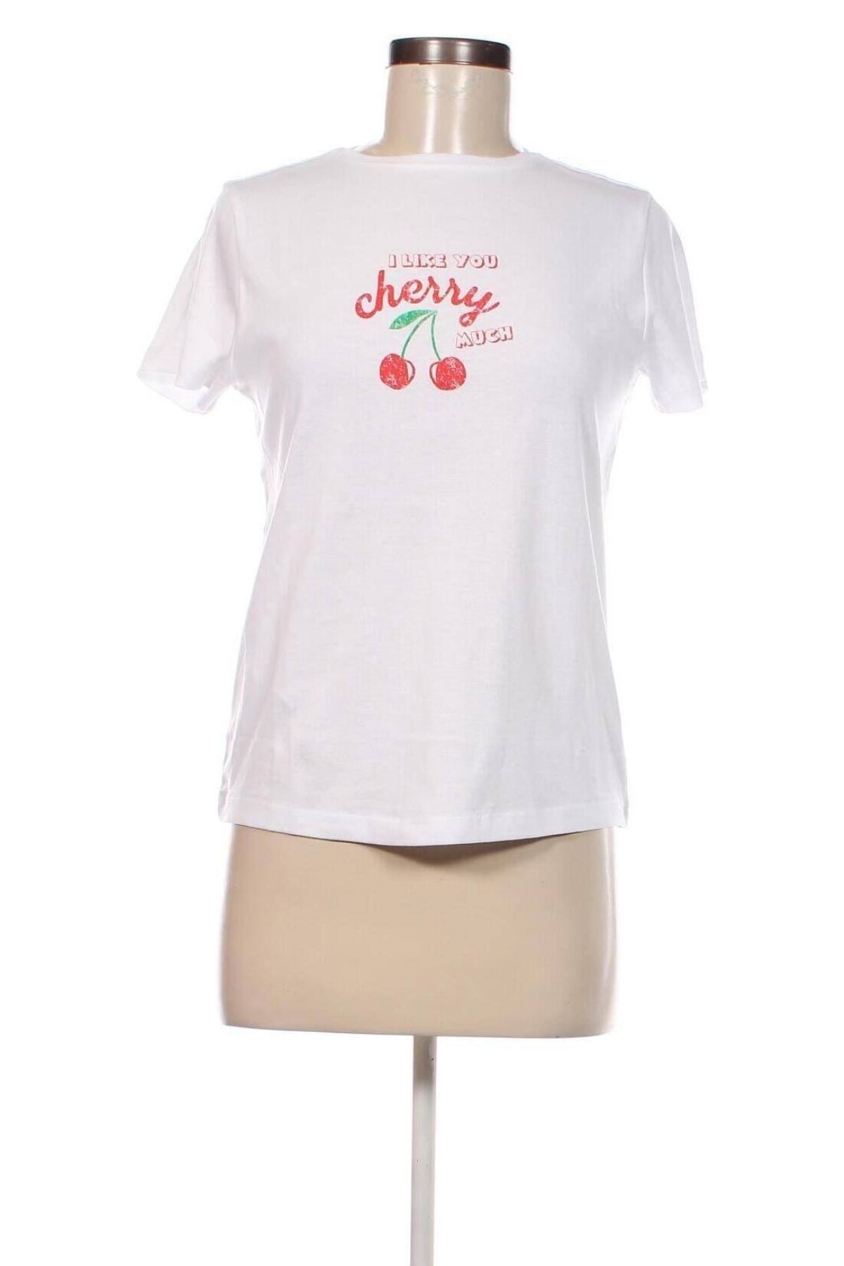 Damen T-Shirt Mango, Größe L, Farbe Weiß, Preis 10,21 €