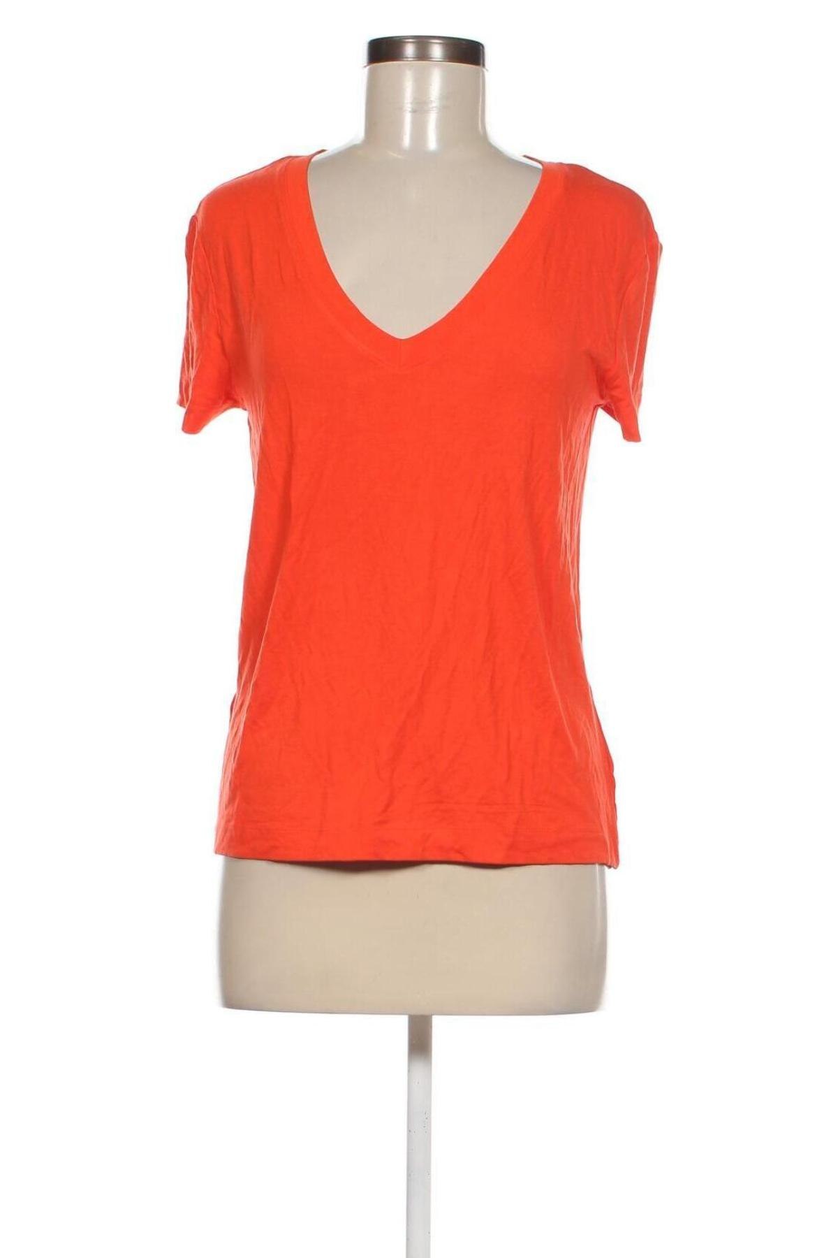 Дамска тениска Mango, Размер S, Цвят Оранжев, Цена 19,80 лв.