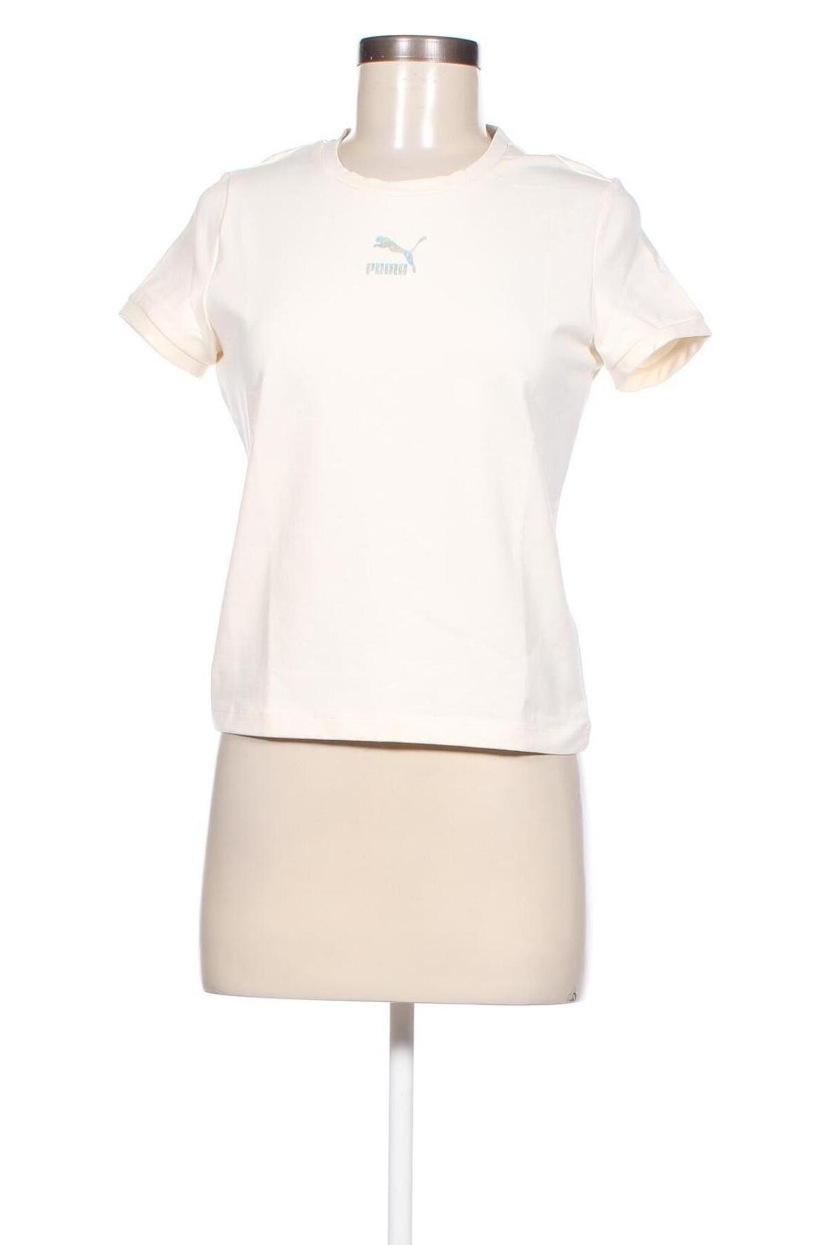 Damen T-Shirt PUMA, Größe M, Farbe Ecru, Preis 30,36 €