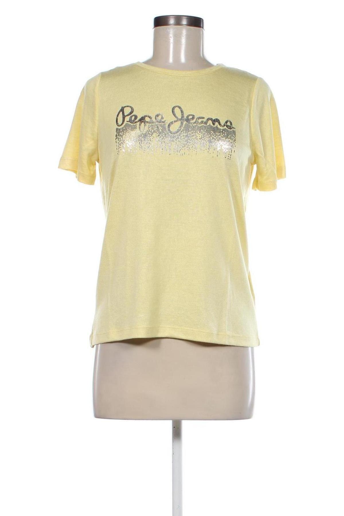 Damski T-shirt Pepe Jeans, Rozmiar XS, Kolor Żółty, Cena 123,95 zł