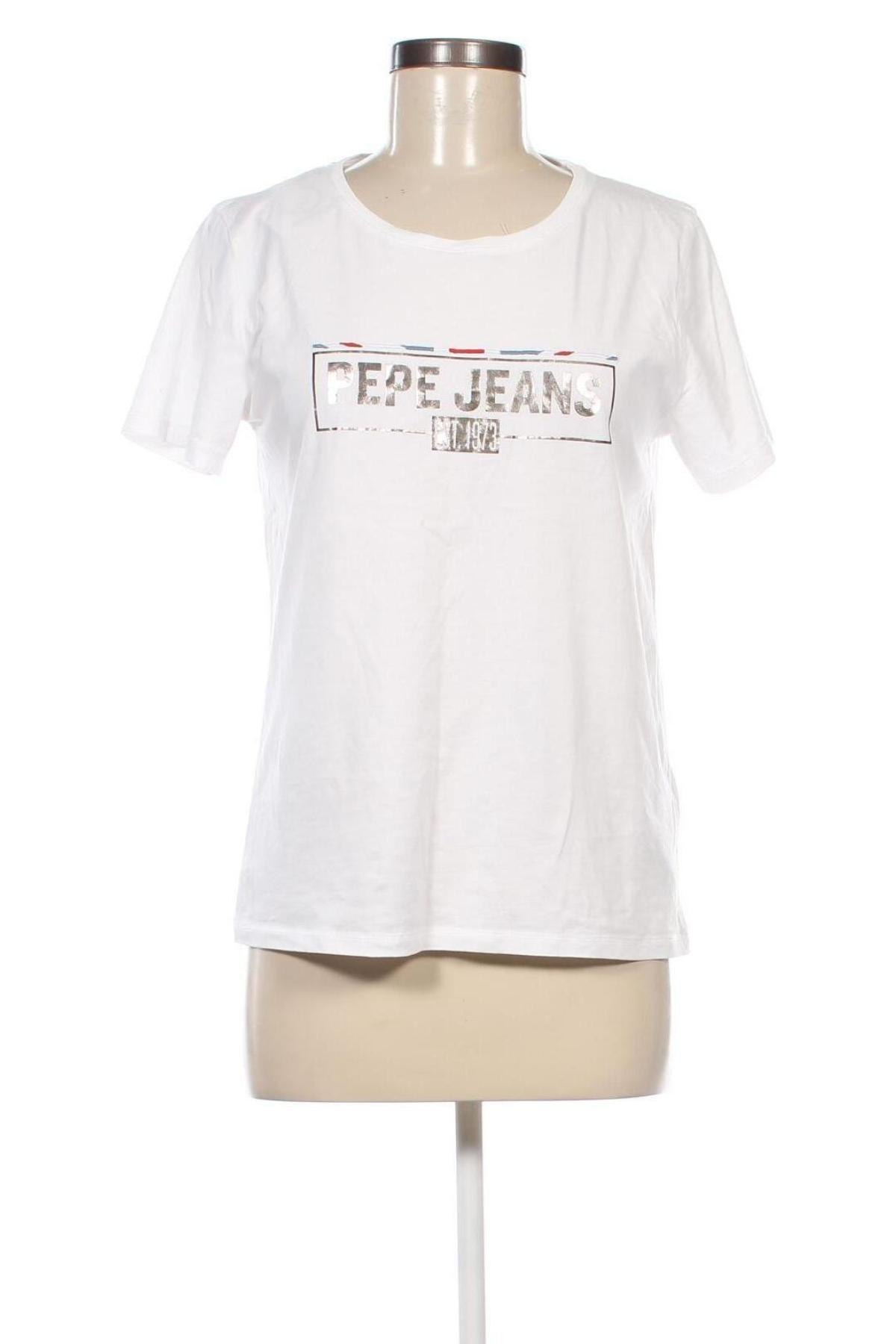 Damen T-Shirt Pepe Jeans, Größe M, Farbe Weiß, Preis € 13,81