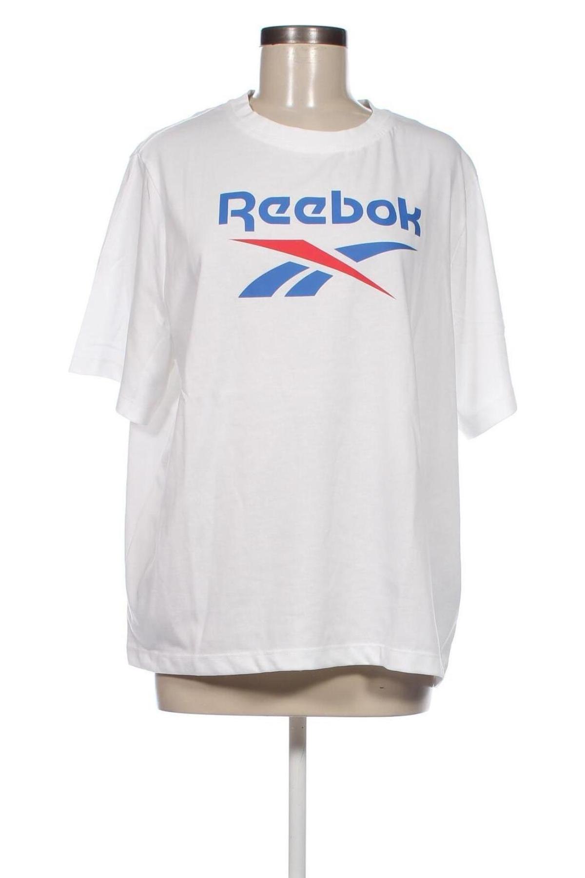 Γυναικείο t-shirt Reebok, Μέγεθος XXL, Χρώμα Λευκό, Τιμή 28,76 €
