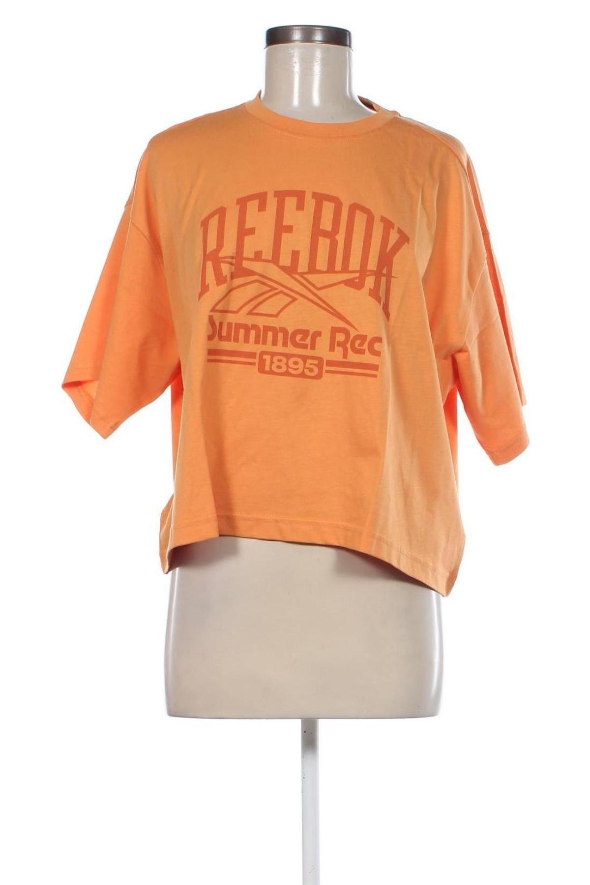 Γυναικείο t-shirt Reebok, Μέγεθος L, Χρώμα Πορτοκαλί, Τιμή 31,96 €
