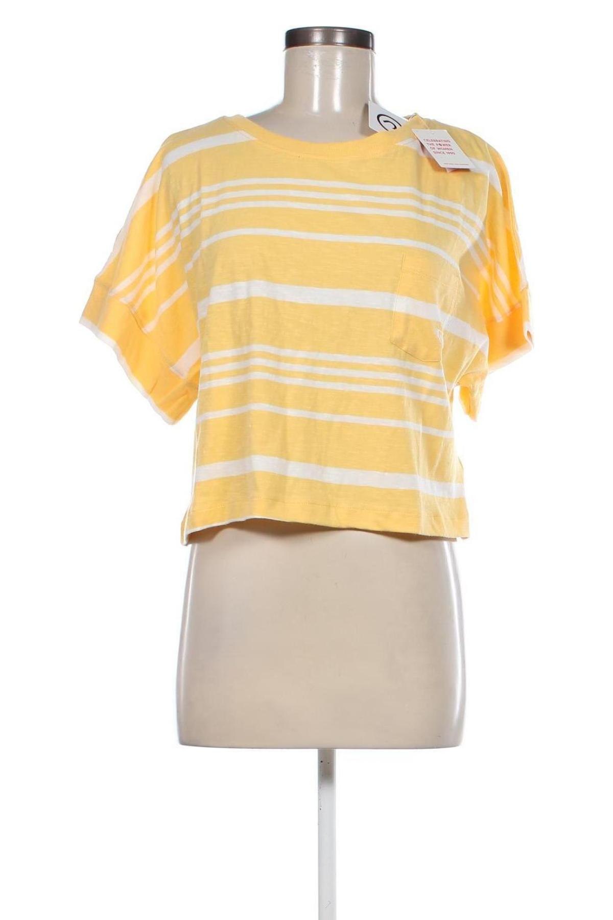 Γυναικείο t-shirt Roxy, Μέγεθος XS, Χρώμα Κίτρινο, Τιμή 9,28 €