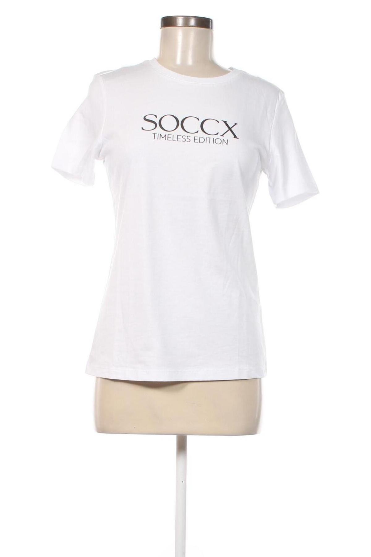 Γυναικείο t-shirt Soccx, Μέγεθος S, Χρώμα Λευκό, Τιμή 31,96 €