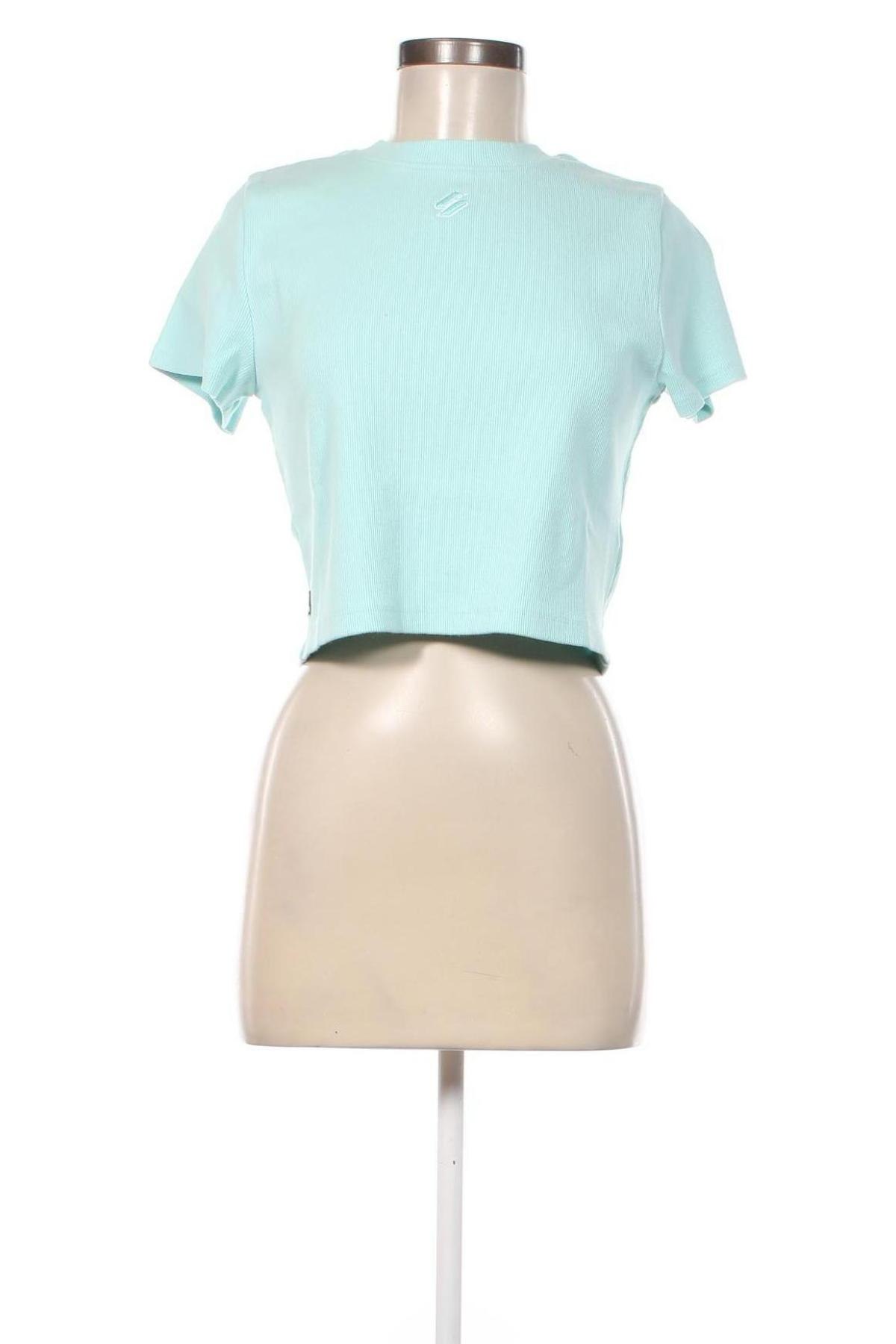 Γυναικείο t-shirt Superdry, Μέγεθος L, Χρώμα Μπλέ, Τιμή 19,59 €
