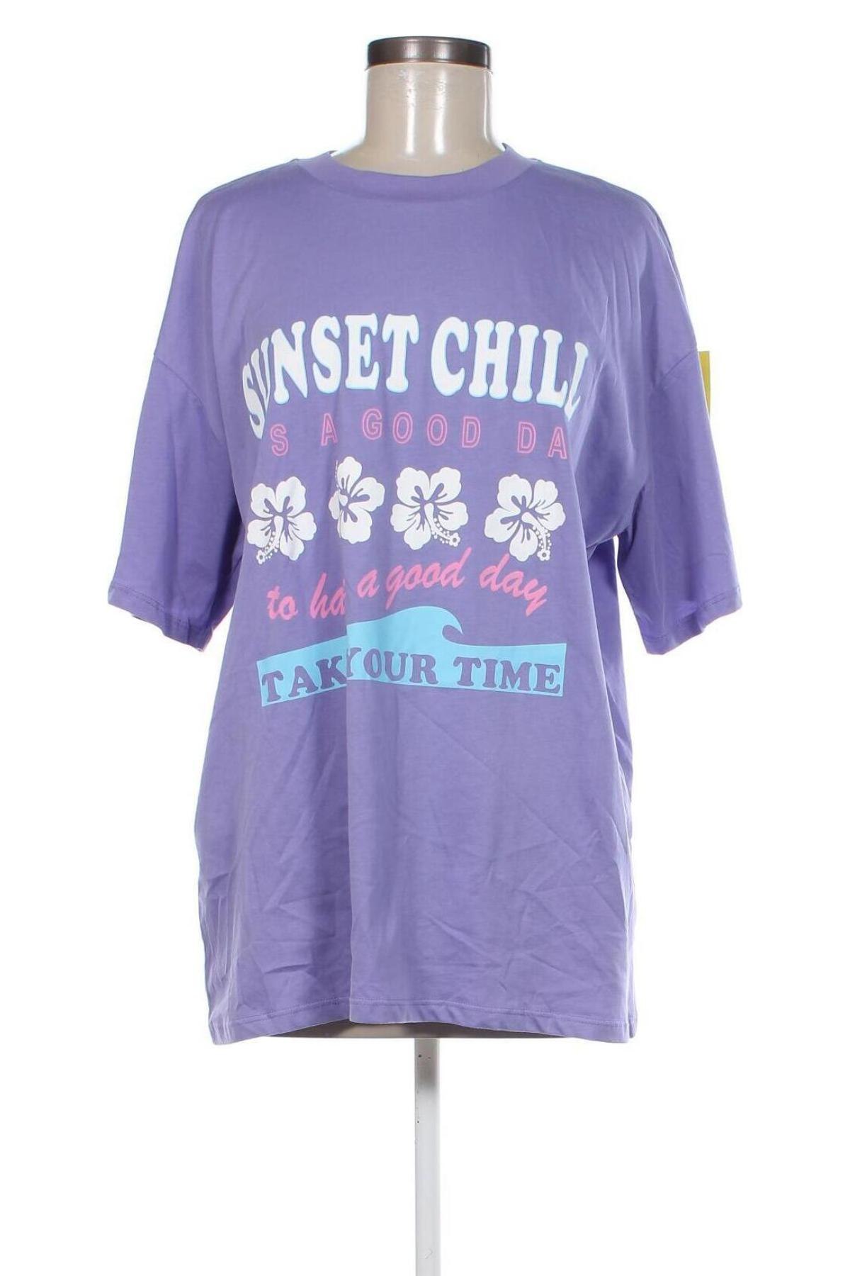 Γυναικείο t-shirt Tally Weijl, Μέγεθος L, Χρώμα Βιολετί, Τιμή 5,95 €