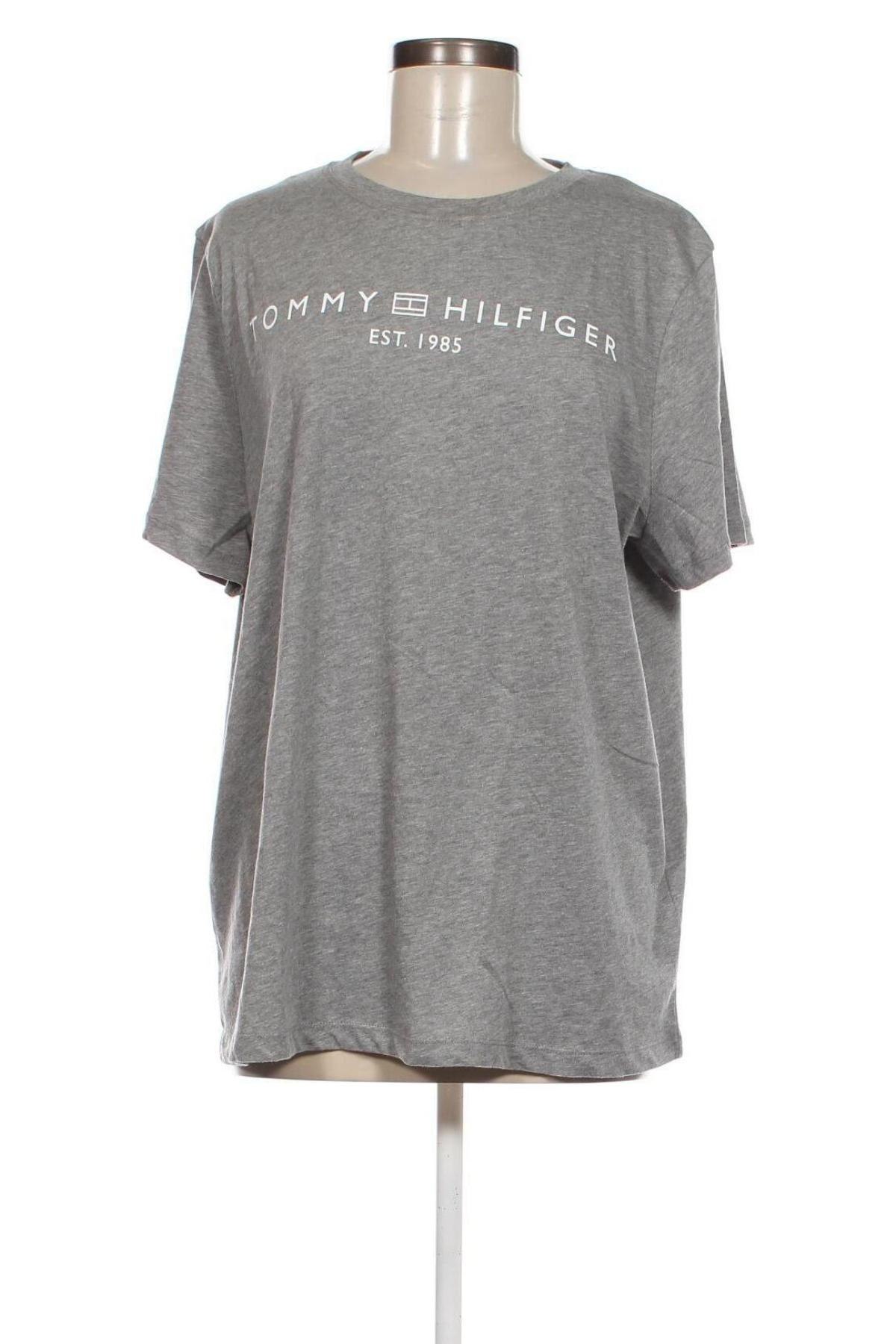 Γυναικείο t-shirt Tommy Hilfiger, Μέγεθος XXL, Χρώμα Γκρί, Τιμή 39,69 €