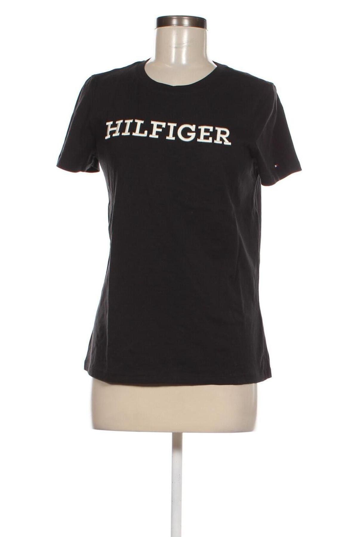 Дамска тениска Tommy Hilfiger, Размер M, Цвят Черен, Цена 69,30 лв.