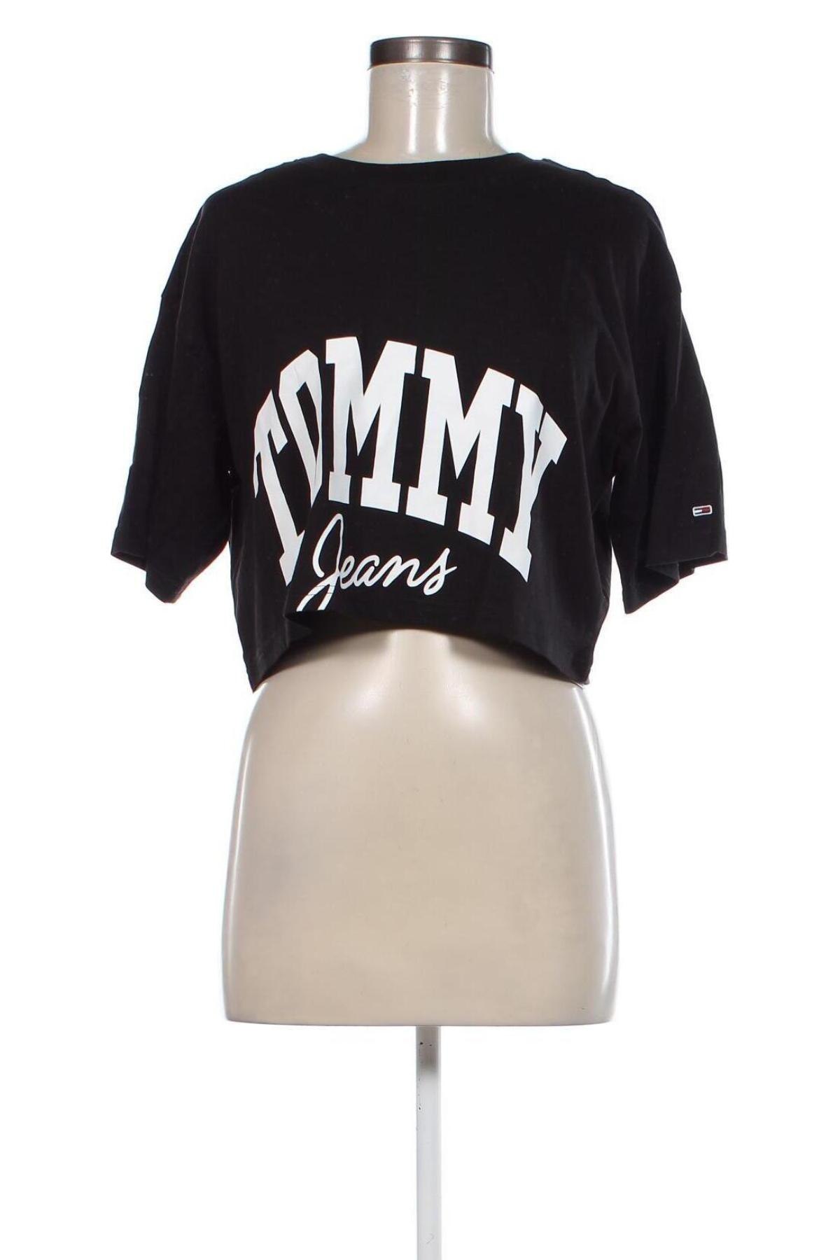 Γυναικείο t-shirt Tommy Jeans, Μέγεθος M, Χρώμα Μαύρο, Τιμή 39,69 €