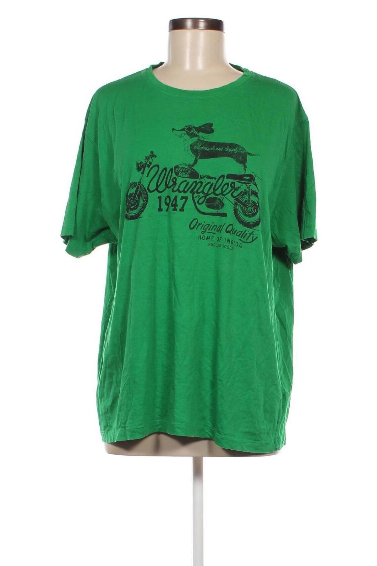 Tricou de femei Wrangler, Mărime XXL, Culoare Verde, Preț 186,61 Lei