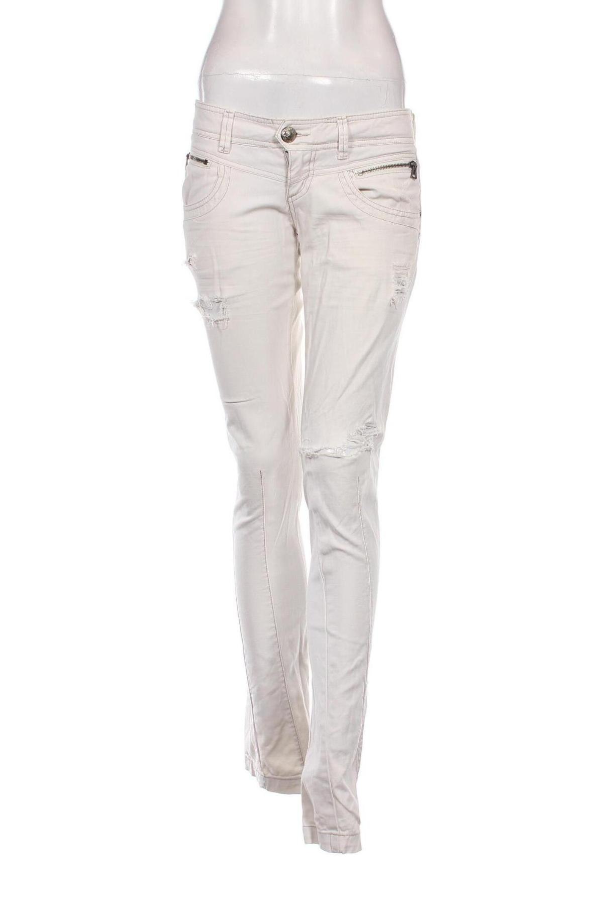 Damen Jeans, Größe M, Farbe Ecru, Preis 8,45 €