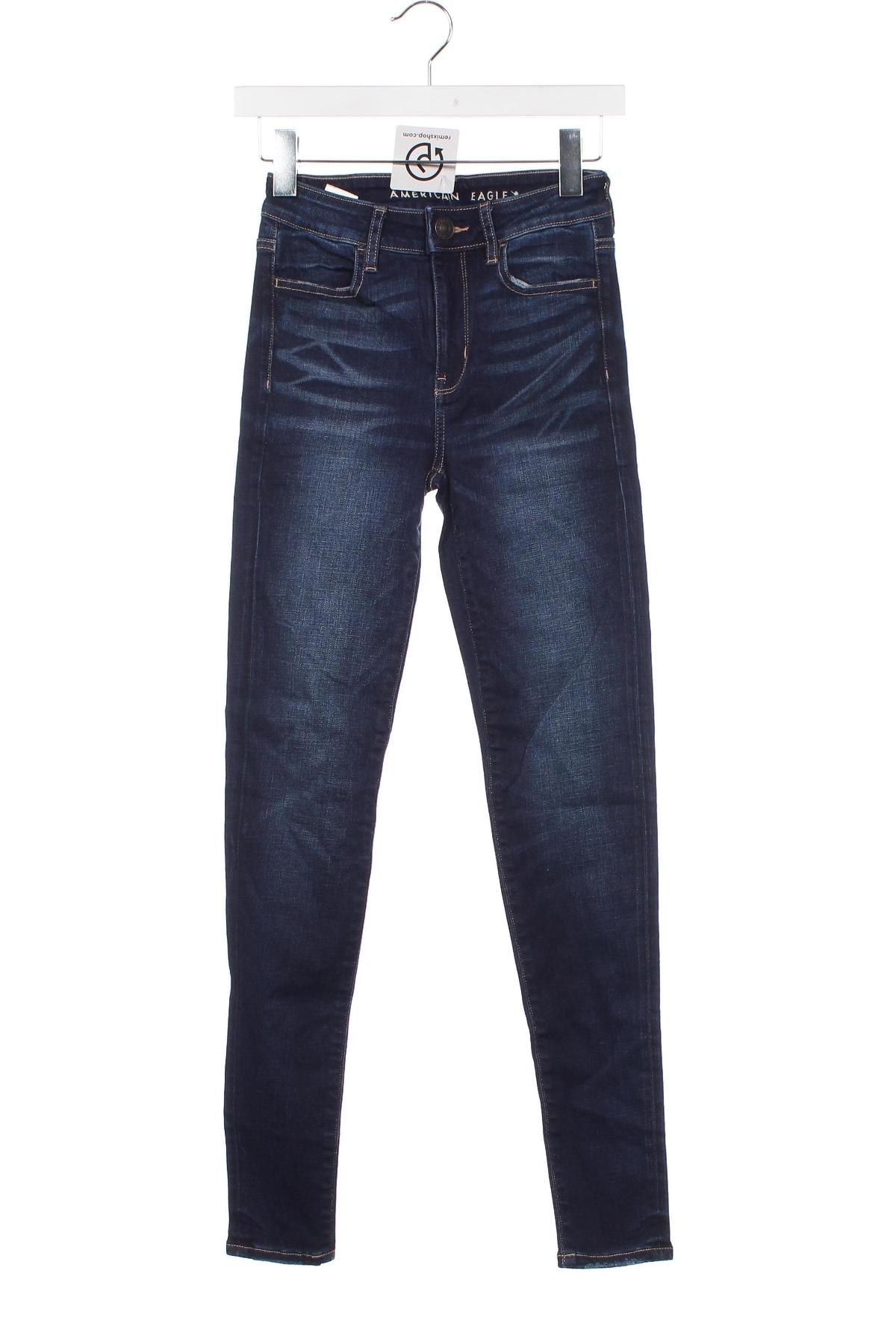 Damskie jeansy American Eagle, Rozmiar XS, Kolor Niebieski, Cena 65,57 zł