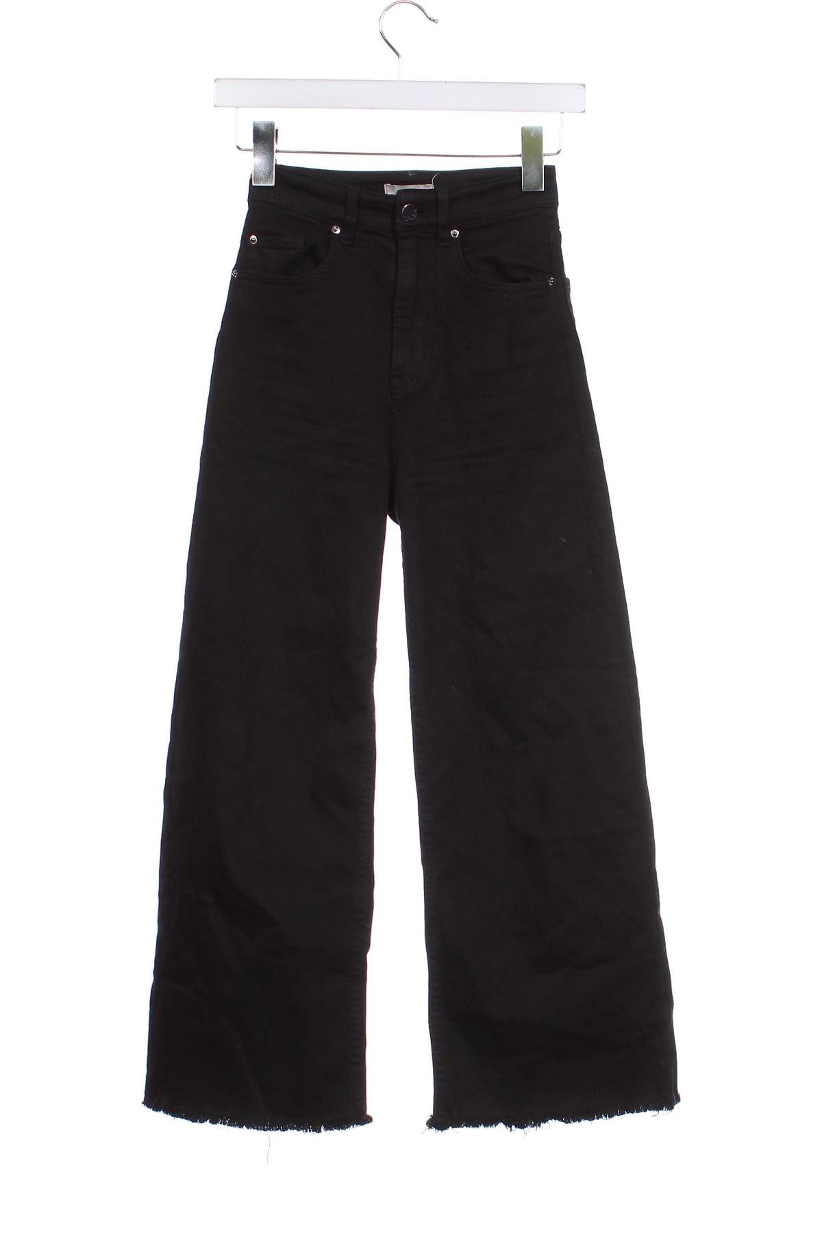 Дамски дънки H&M, Размер XXS, Цвят Черен, Цена 14,50 лв.