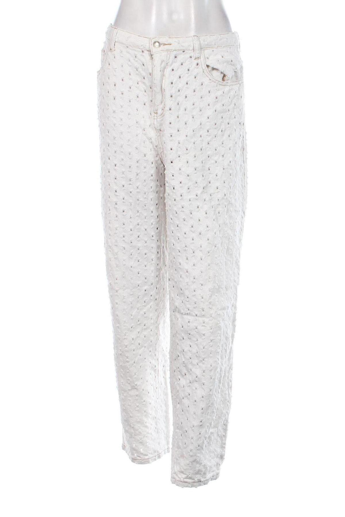 Γυναικείο Τζίν SHEIN, Μέγεθος L, Χρώμα Λευκό, Τιμή 17,94 €