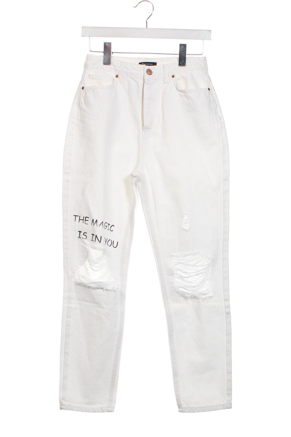 Damen Jeans Trendyol, Größe S, Farbe Weiß, Preis 13,68 €