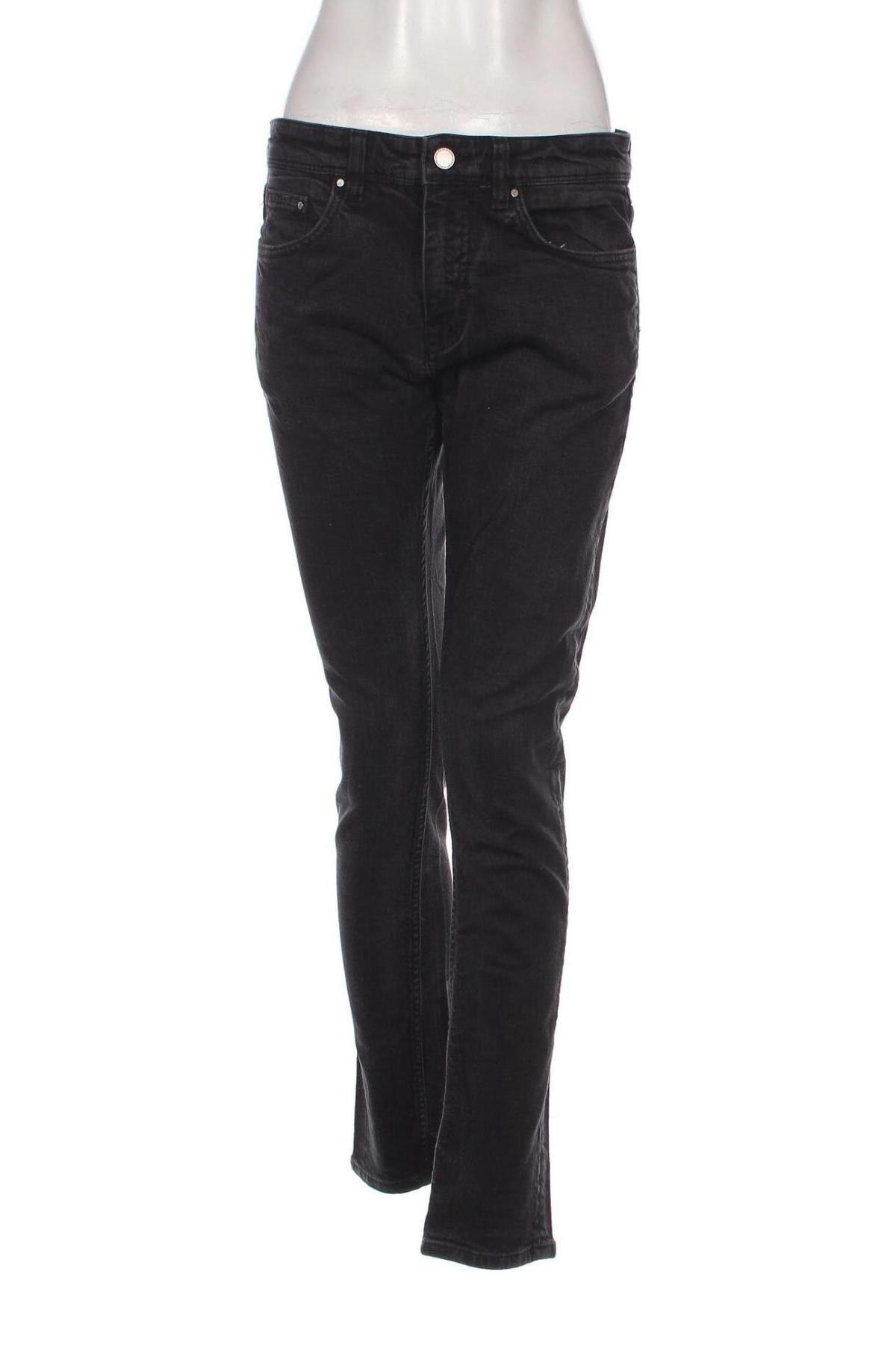 Дамски дънки Zara, Размер M, Цвят Черен, Цена 15,42 лв.