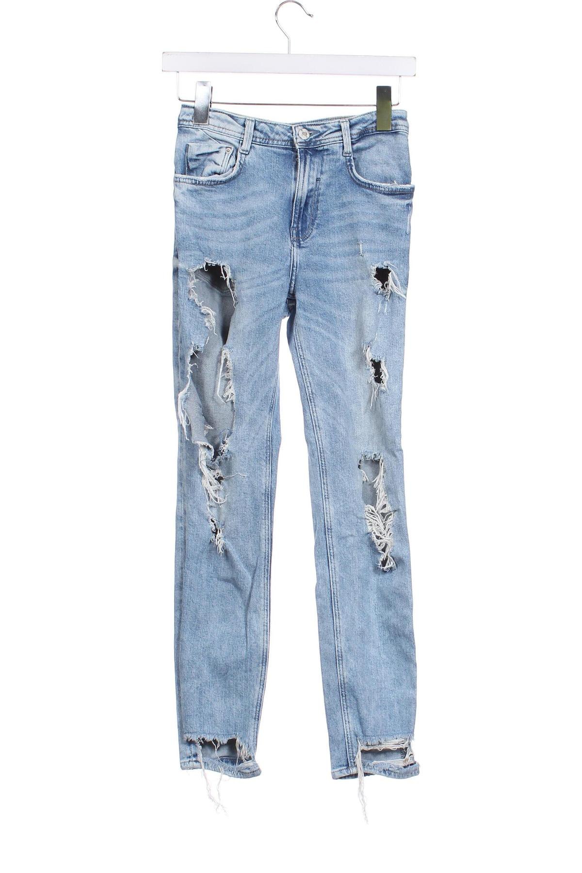 Dámské džíny  Zara, Velikost XS, Barva Modrá, Cena  208,00 Kč