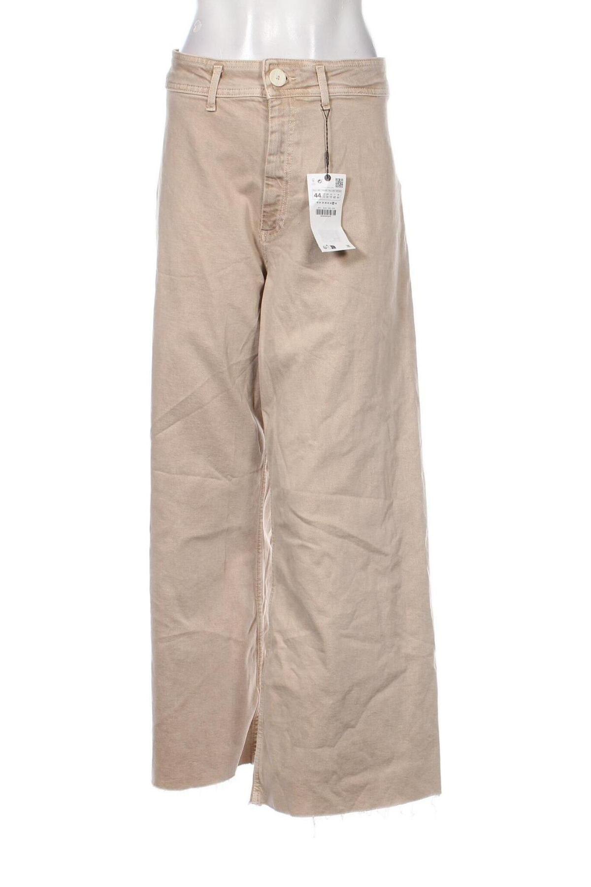 Γυναικείο Τζίν Zara, Μέγεθος XL, Χρώμα  Μπέζ, Τιμή 23,01 €