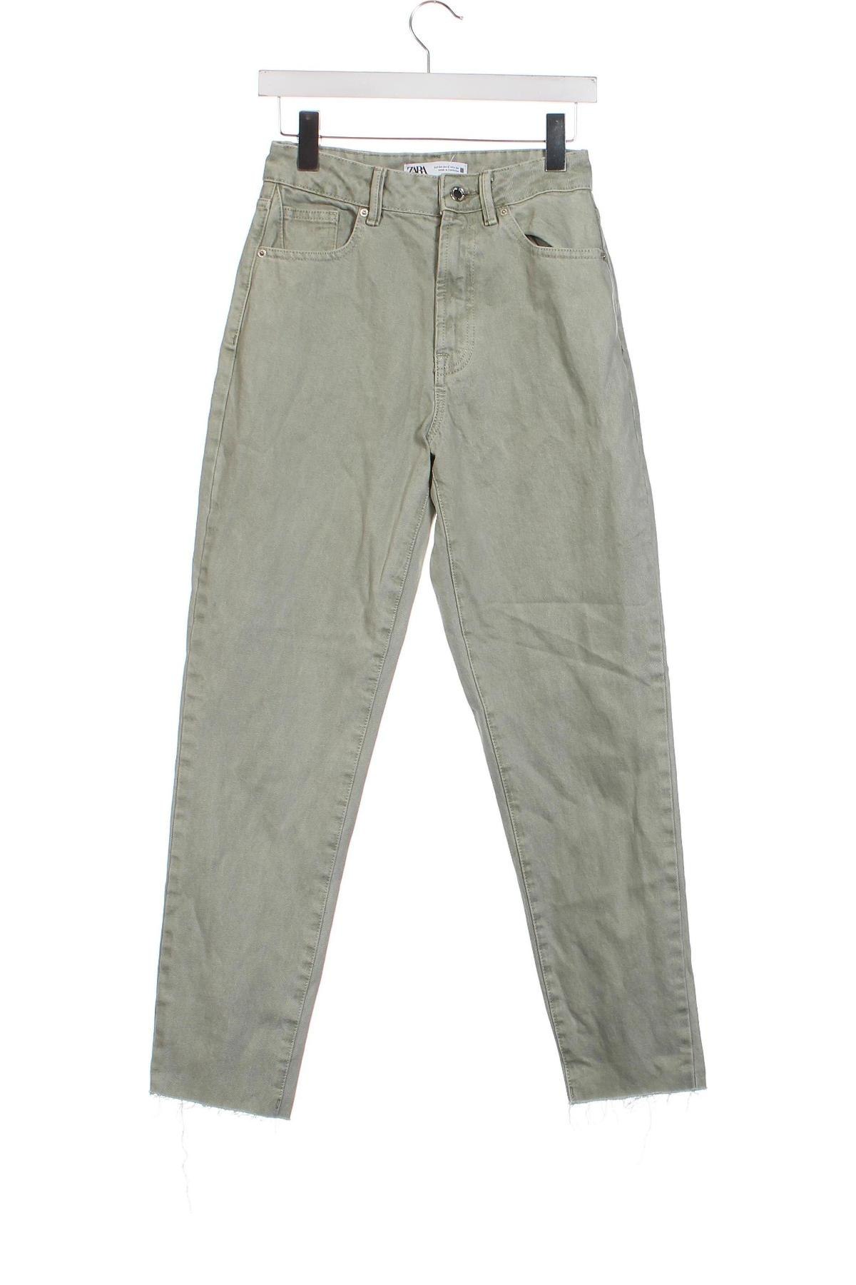 Damen Jeans Zara, Größe XS, Farbe Grün, Preis € 9,40