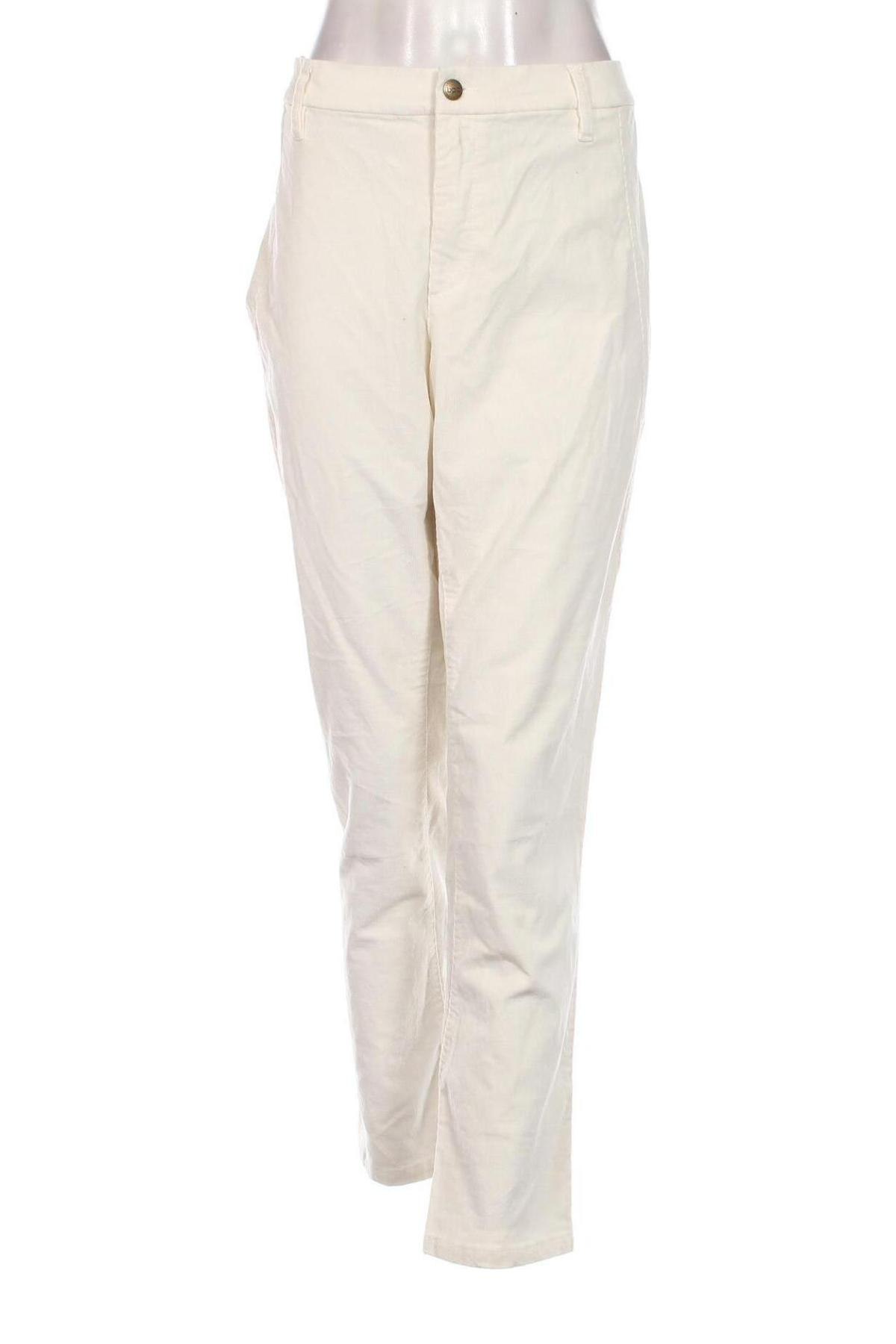 Γυναικείο κοτλέ παντελόνι Bpc Bonprix Collection, Μέγεθος L, Χρώμα Λευκό, Τιμή 6,28 €
