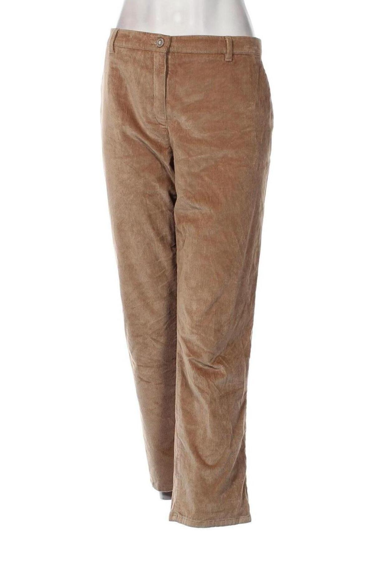 Pantaloni de velvet de femei Brax, Mărime XXL, Culoare Bej, Preț 111,84 Lei