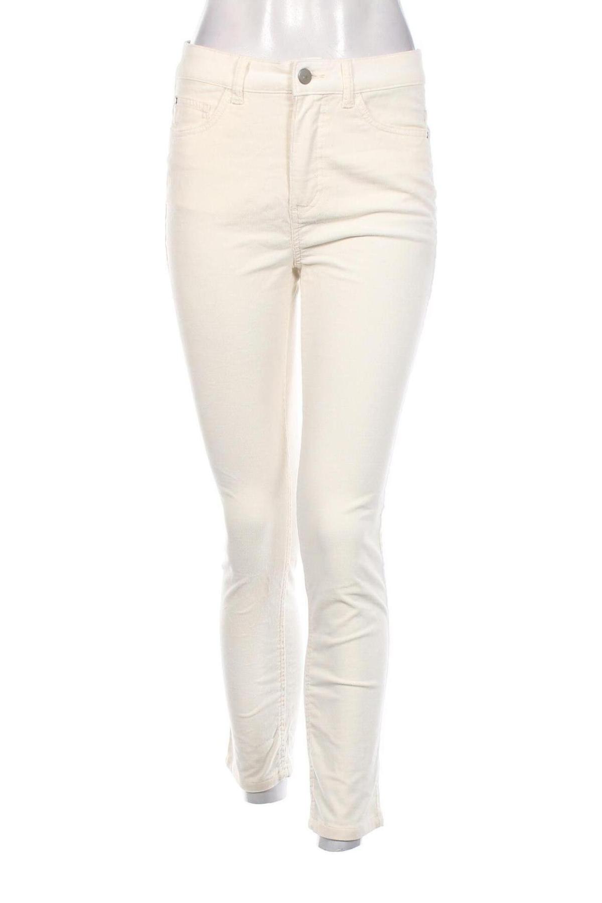 Pantaloni de velvet de femei C&A, Mărime S, Culoare Ecru, Preț 42,93 Lei