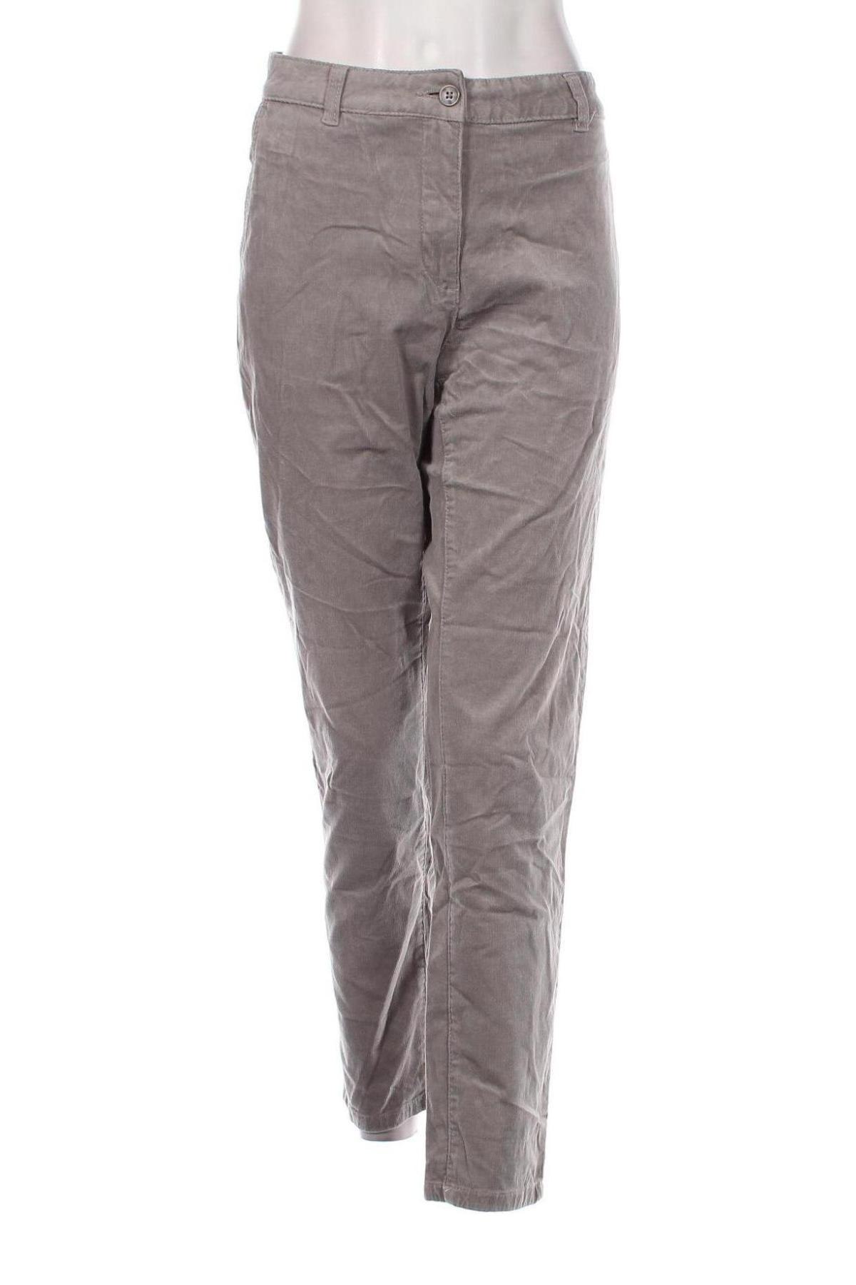 Pantaloni de velvet de femei Collection L, Mărime L, Culoare Gri, Preț 47,70 Lei