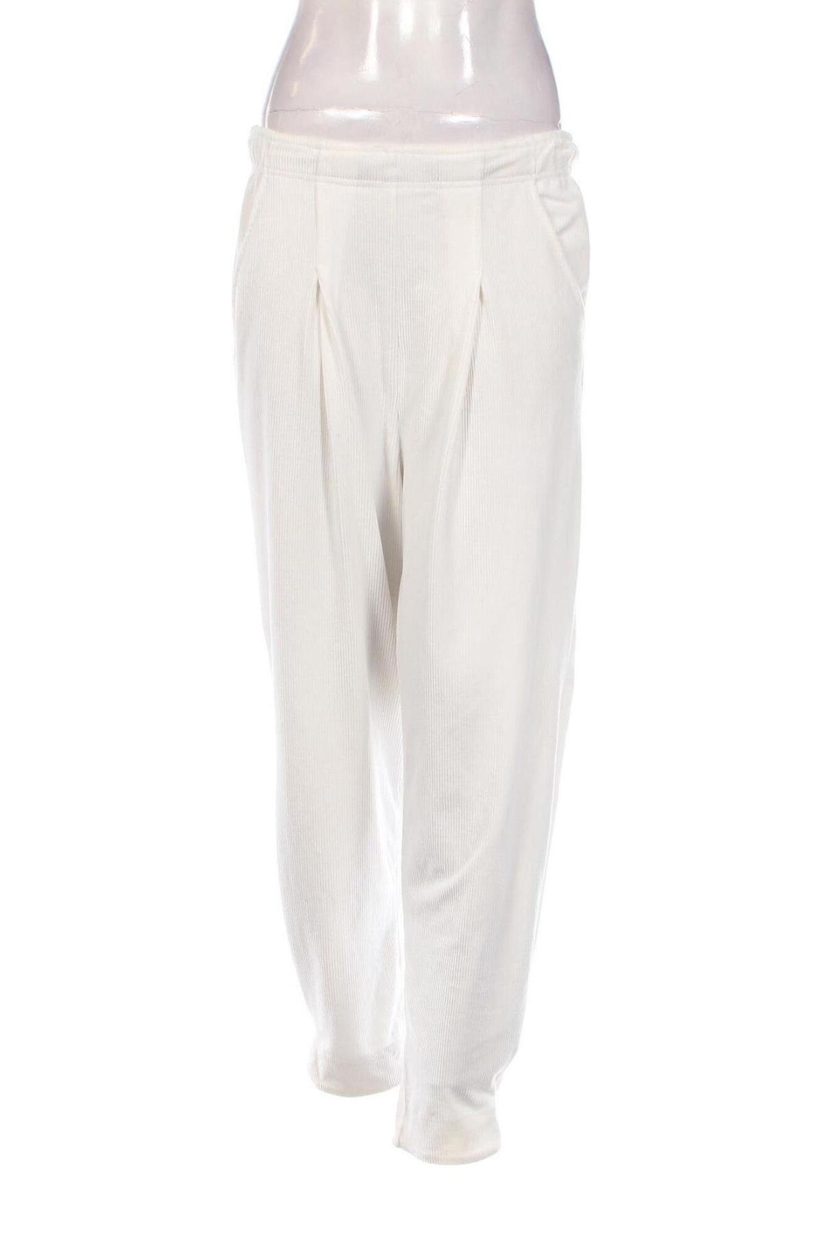 Pantaloni de velvet de femei Oysho, Mărime S, Culoare Alb, Preț 53,95 Lei