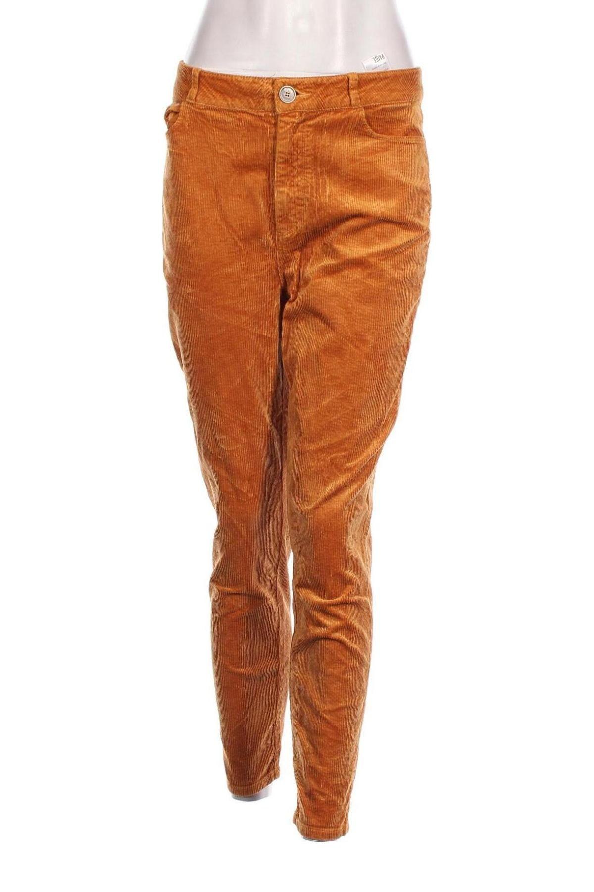 Pantaloni de velvet de femei Paige, Mărime XL, Culoare Portocaliu, Preț 157,90 Lei