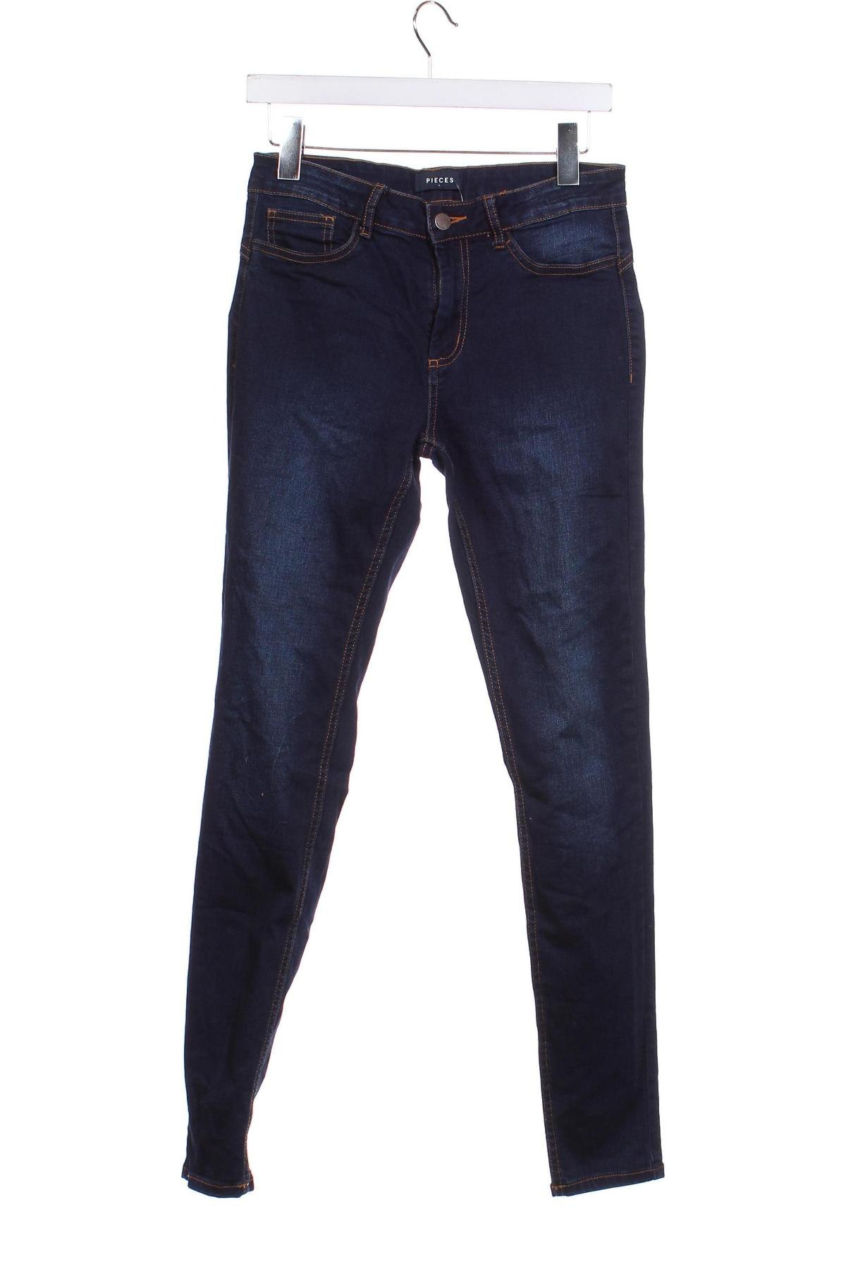Дамски джинси Pieces, Размер L, Цвят Син, Цена 13,50 лв.
