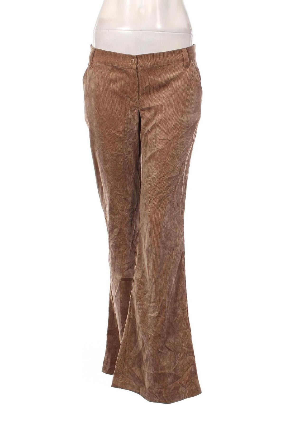 Pantaloni de velvet de femei Regalinas, Mărime M, Culoare Maro, Preț 90,79 Lei