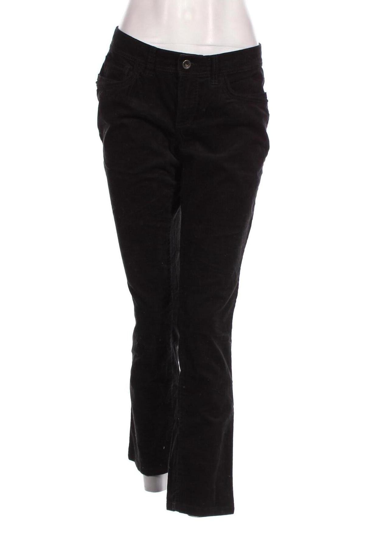 Pantaloni de velvet de femei Sonoma, Mărime M, Culoare Negru, Preț 28,62 Lei