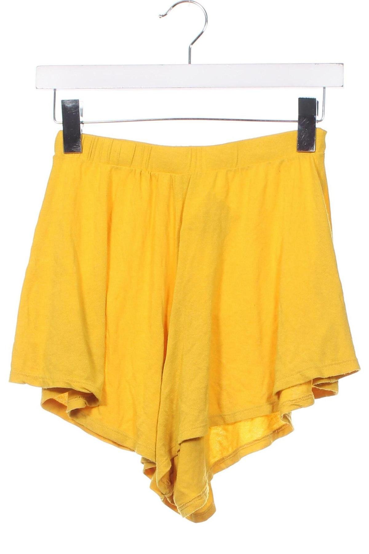 Дамски къс панталон, Размер XS, Цвят Жълт, Цена 11,40 лв.