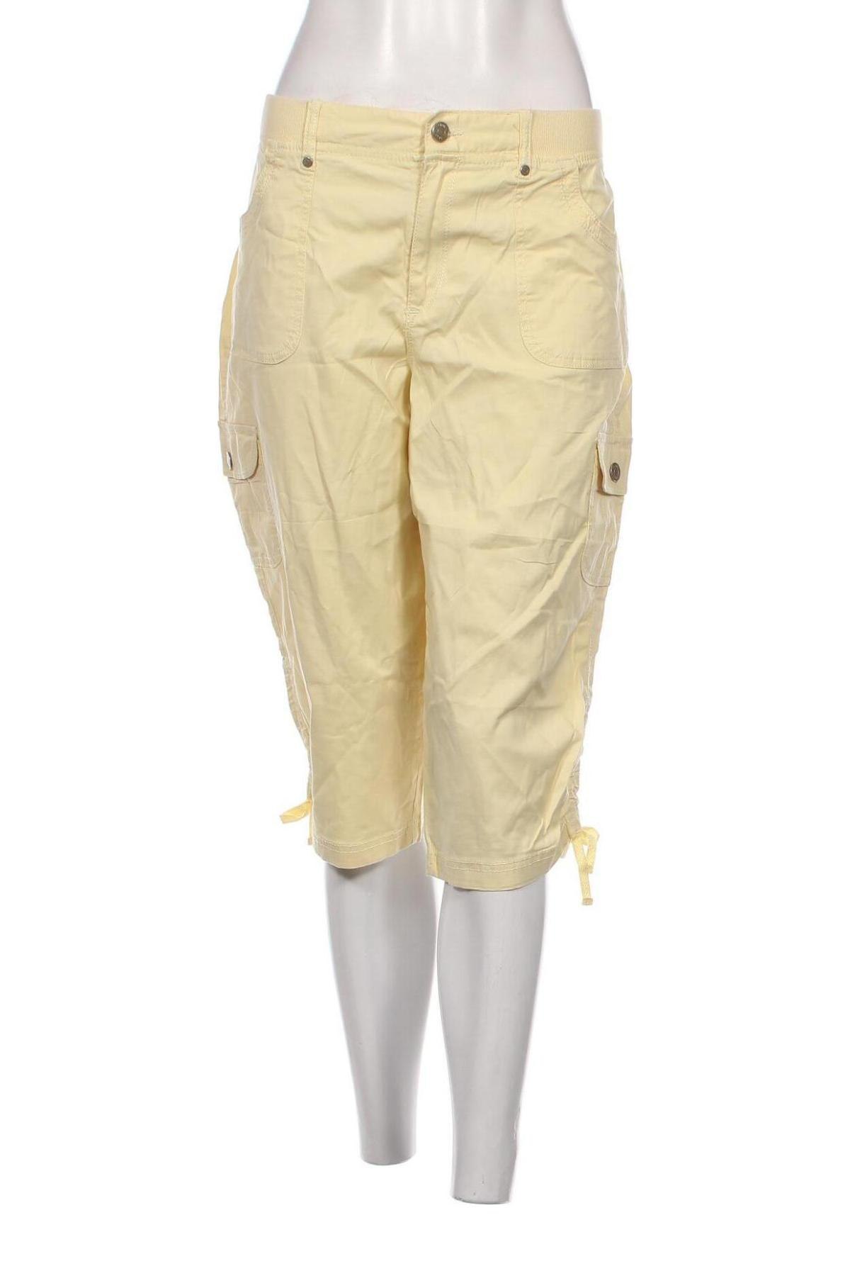Pantaloni scurți de femei Gloria Vanderbilt, Mărime XL, Culoare Galben, Preț 35,63 Lei